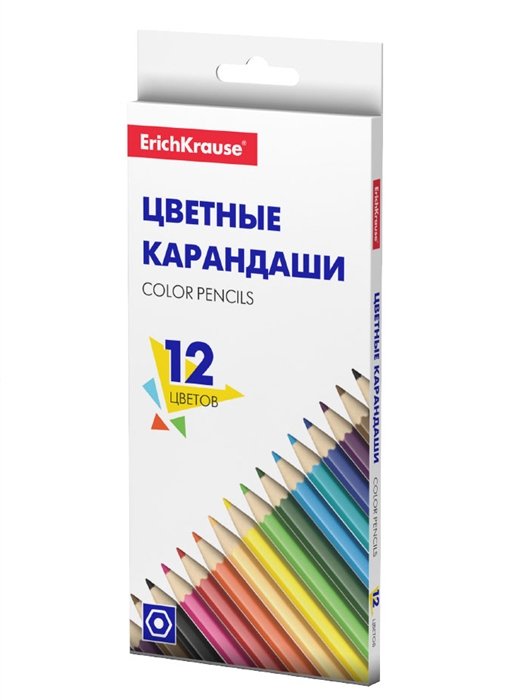 

Карандаши цветные 12цв "Basic" шестигранные, ErichKrause