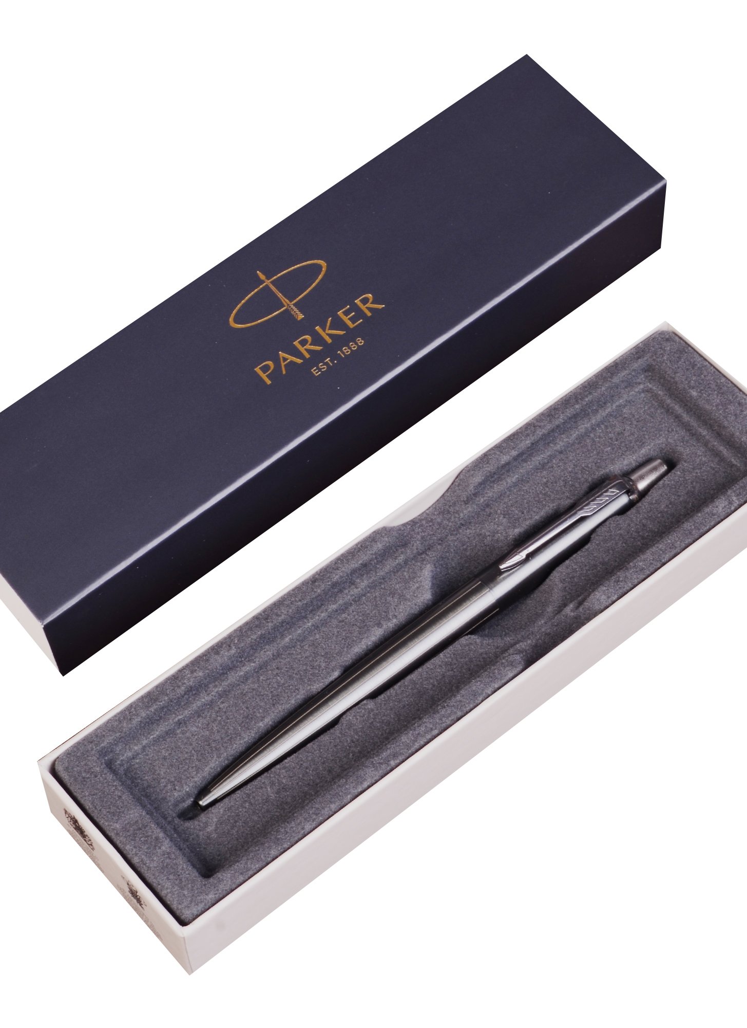 

Ручка подарочная шариковая "Jotter Premium Oxford Grey Pinstripe CT" синяя, PARKER