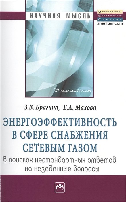 Брагина З., Махова Е. - Энергоэффективность в сфере снабжения сетевым газом. В поисках нестандартных ответов на незаданные вопросы. Монография