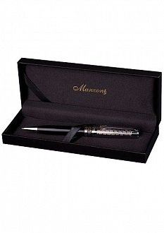 Ручка подарочная шариковая Trento черный/серебро, Manzoni ножки цвет и стиль тренто 185