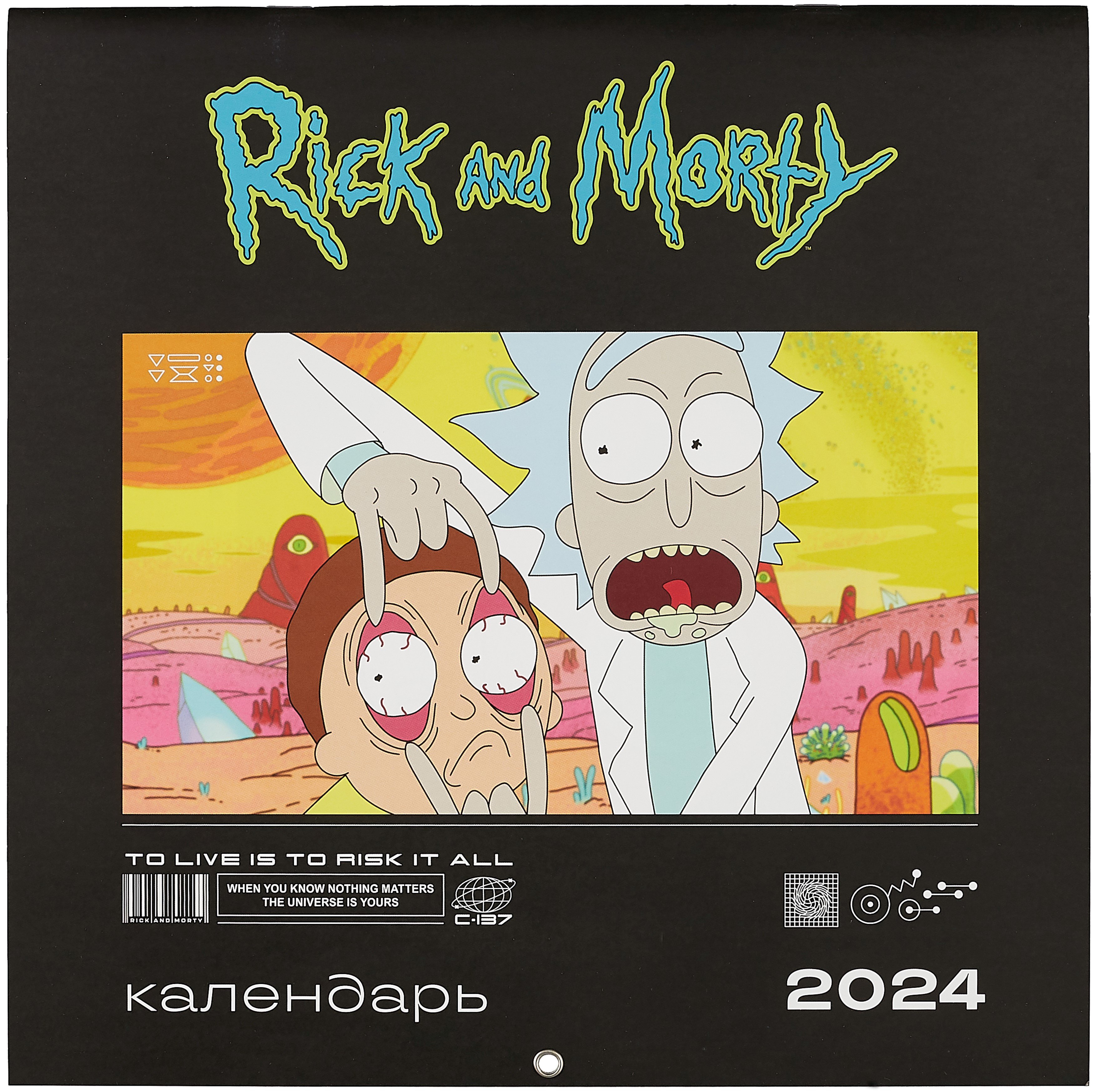 

Рик и Морти. Календарь настенный на 2024 год (300х300 мм)