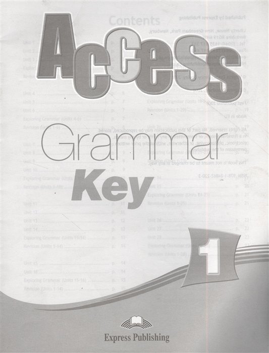 Access. Grammar Book Key 1