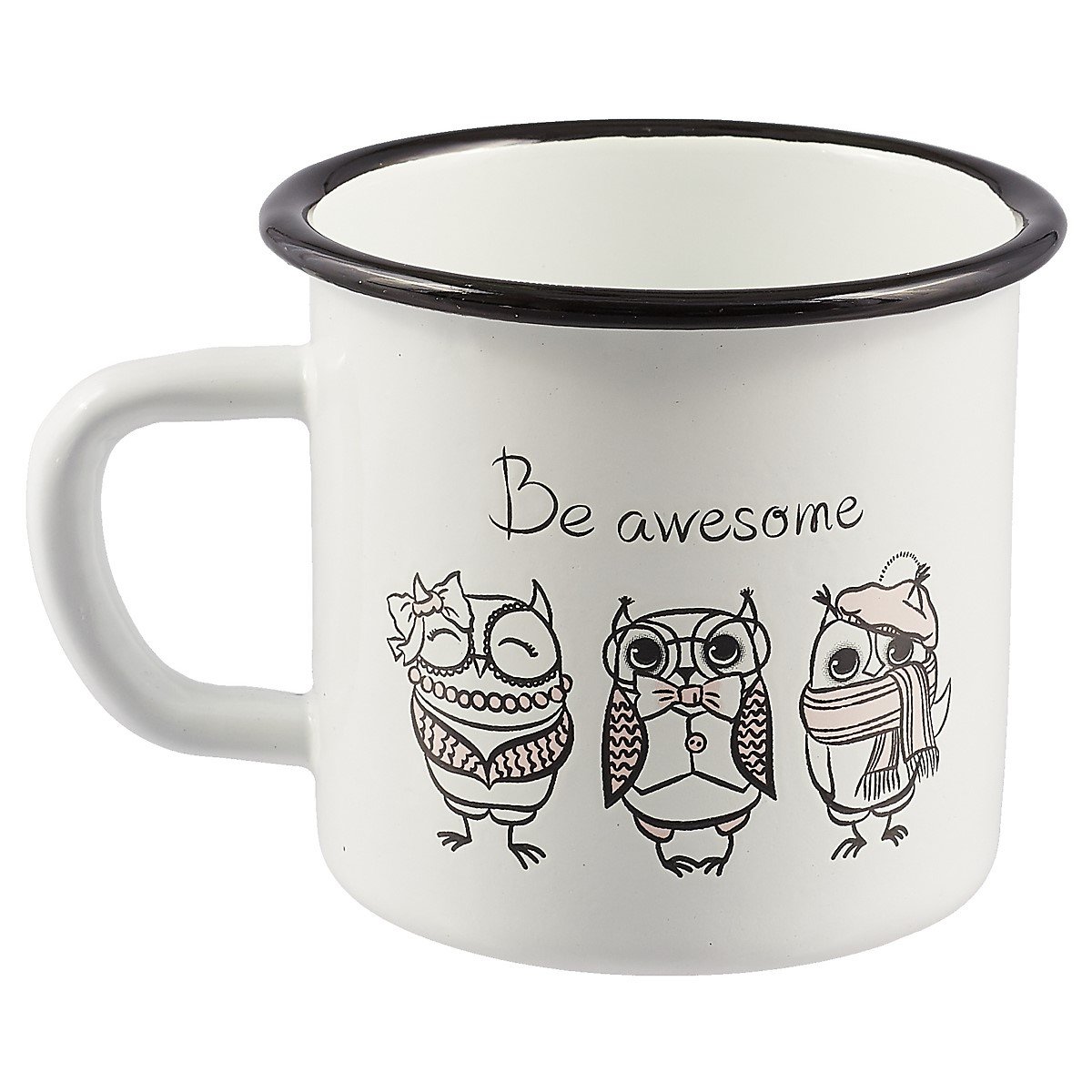 

Эмалированная кружка «Совы. Be awesome», 350 мл