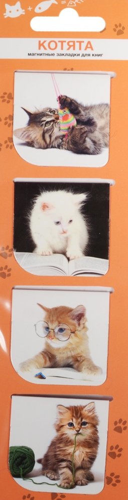 

Магнитные закладки «Котята», 4 штуки