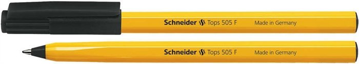 

Ручка, шариковая, Schneider ,TOPS 505 F, оранжевый корпус, черная