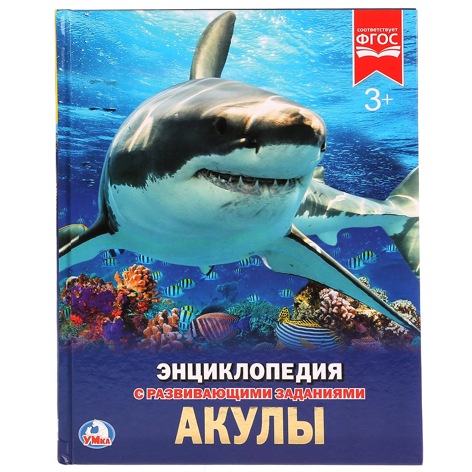 АКУЛЫ (ЭНЦИКЛОПЕДИЯ А4). ТВЕРДЫЙ ПЕРЕПЛЕТ. БУМАГА МЕЛОВАННАЯ 130Г. 197Х255 ММ в кор.15шт