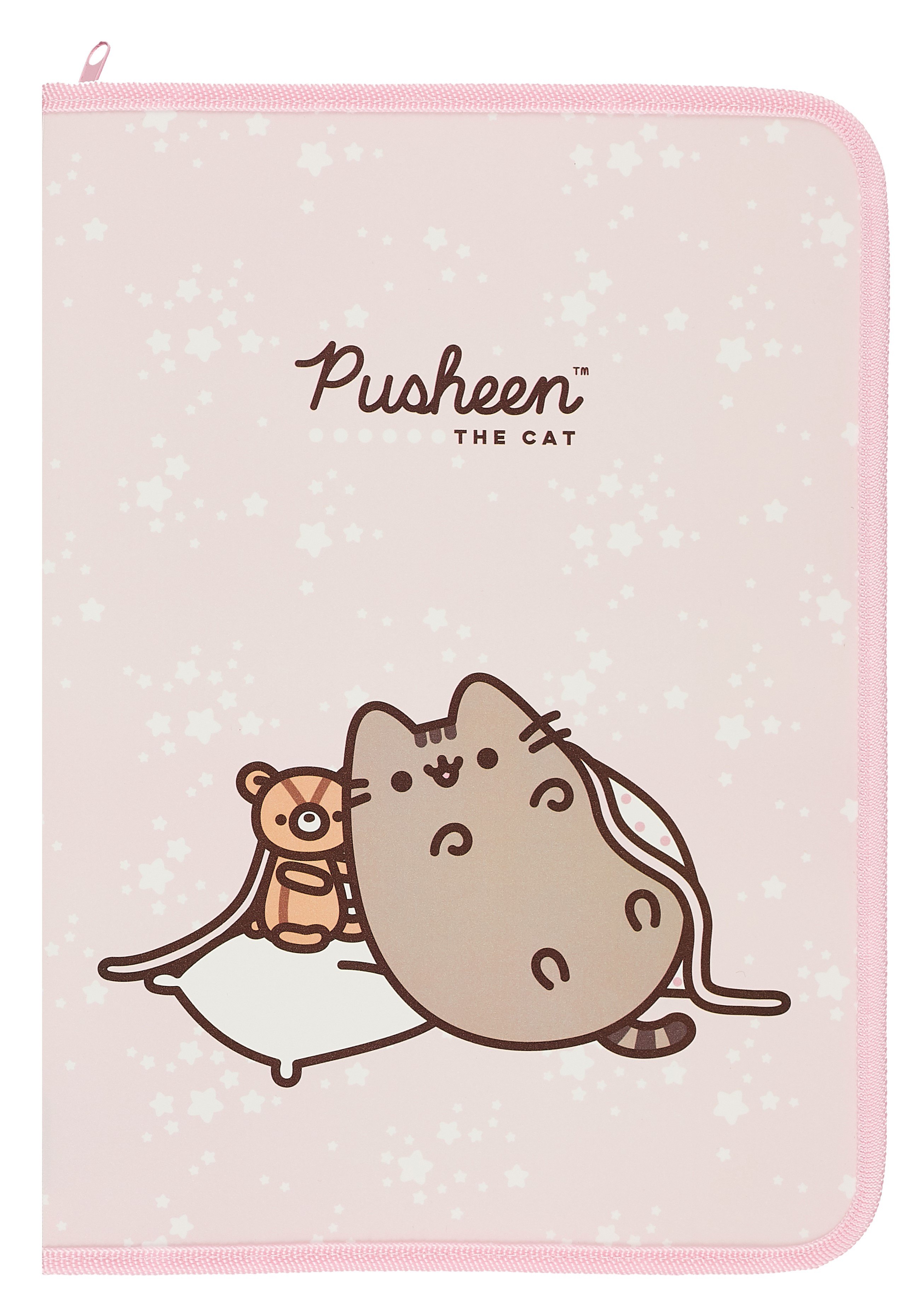

Папка для тетрадей А4 "Pusheen" 32,5*23*2,5, розовая, пластик, молния с трех сторон