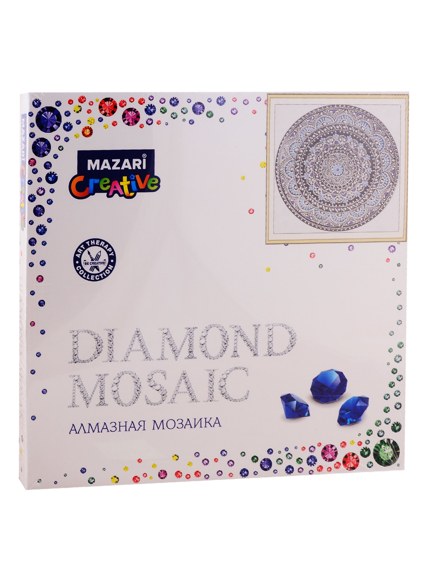 

Алмазная мозаика MAZARI Орнамент 13 , 30х30см частичная выкладка, стразы разного размера