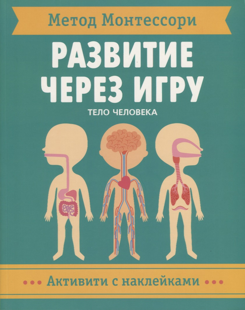 Метод Монтессори. Развитие через игру. Тело человека. Активити с наклейками