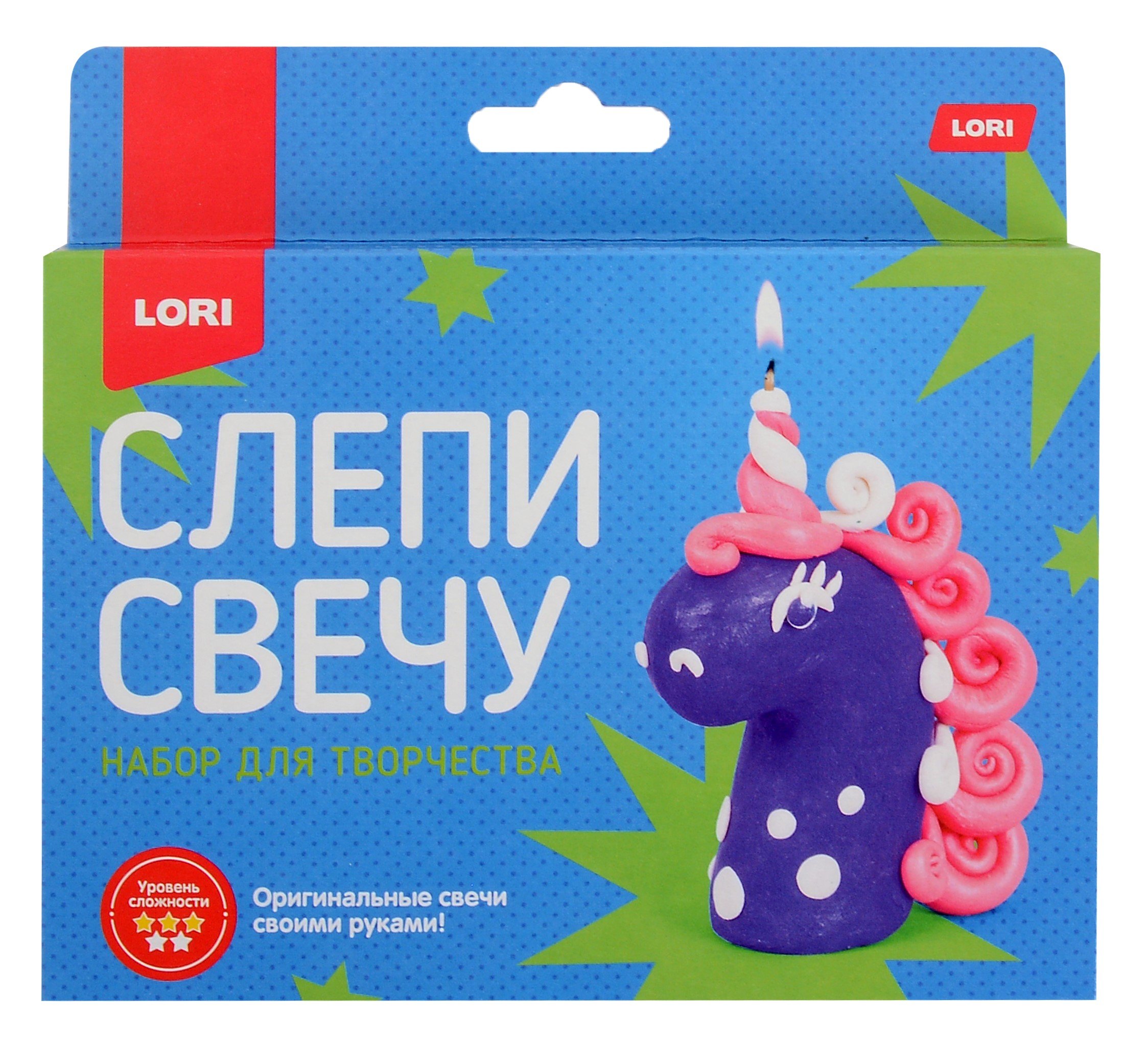 

Набор для творчества LORI. Слепи свечу "Единорожка"