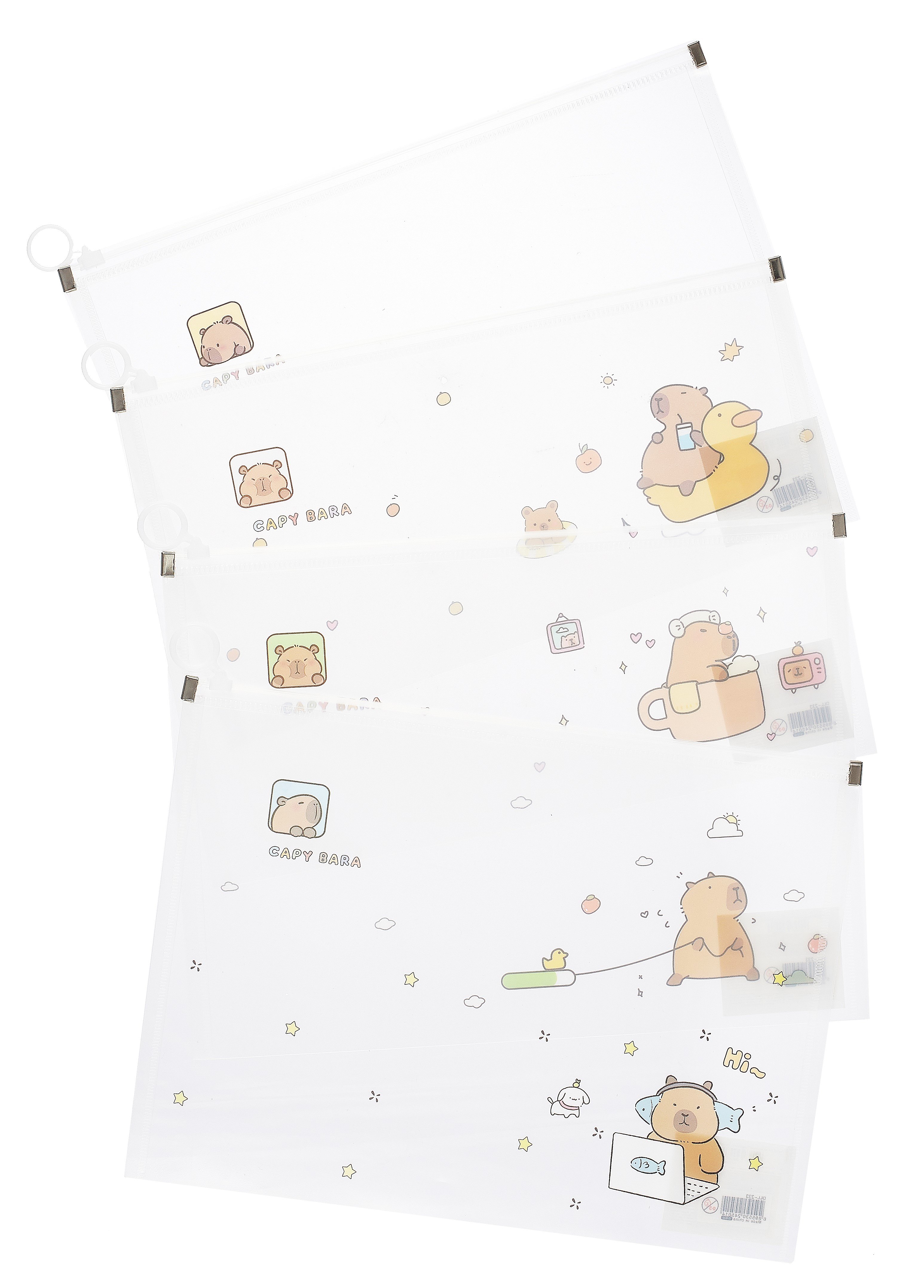 

Папка на молнии А4 "Capybara", ассорти