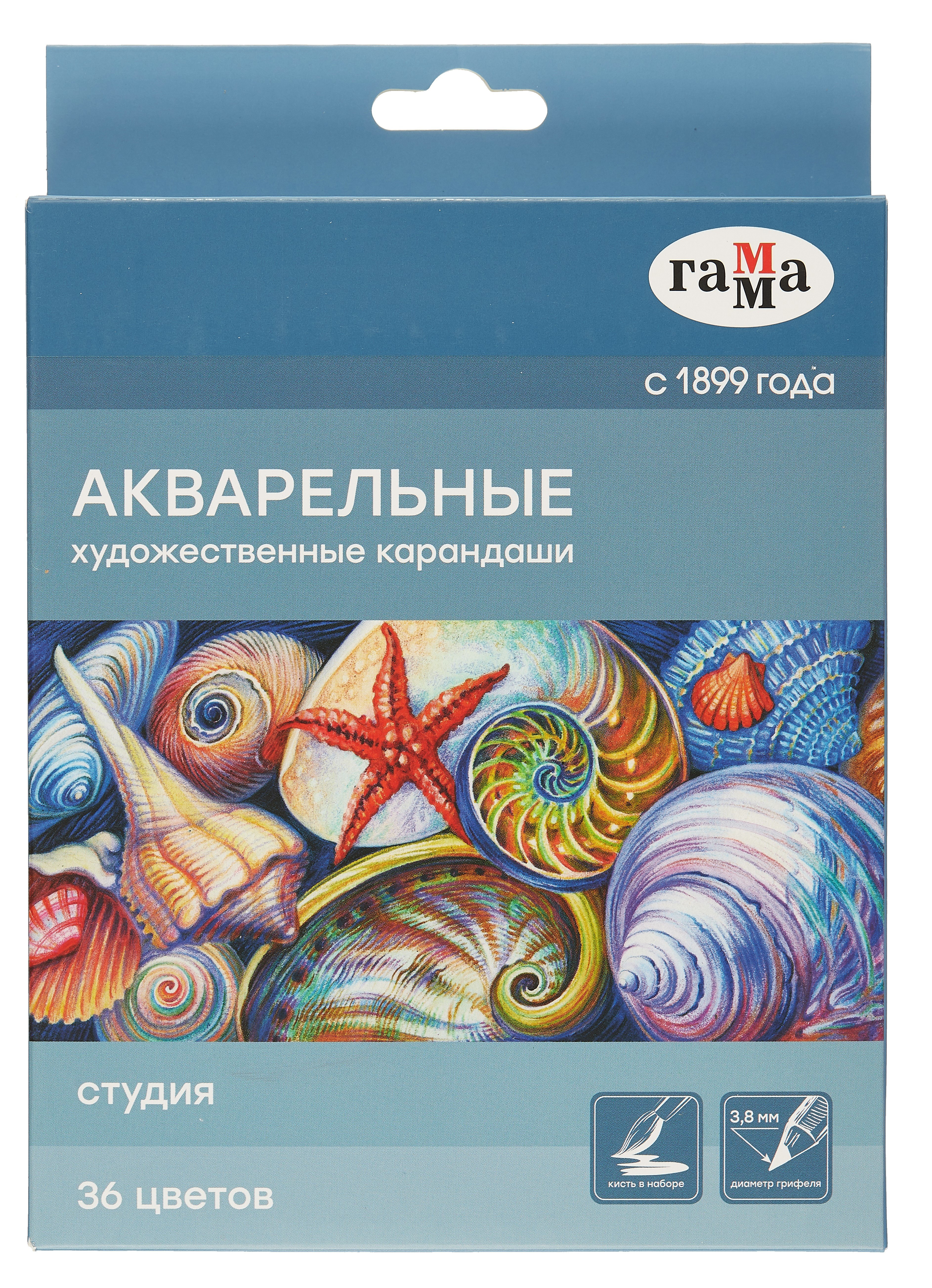 

Карандаши цветные 36цв акварельные "Студия" худож., заточен., карт.уп., ГАММА