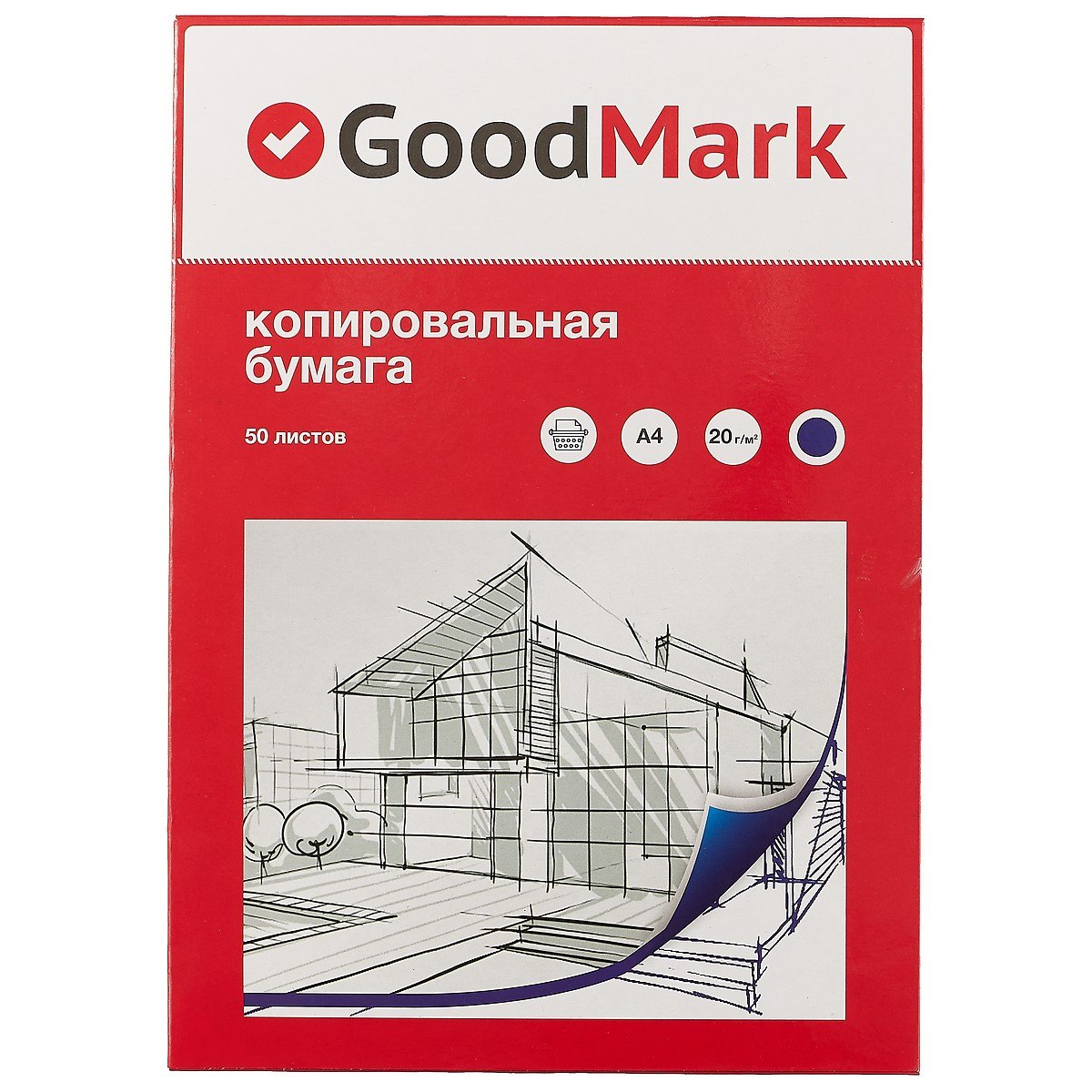 

Копировальная бумага GoodMark, А4, 50 листов, синяя