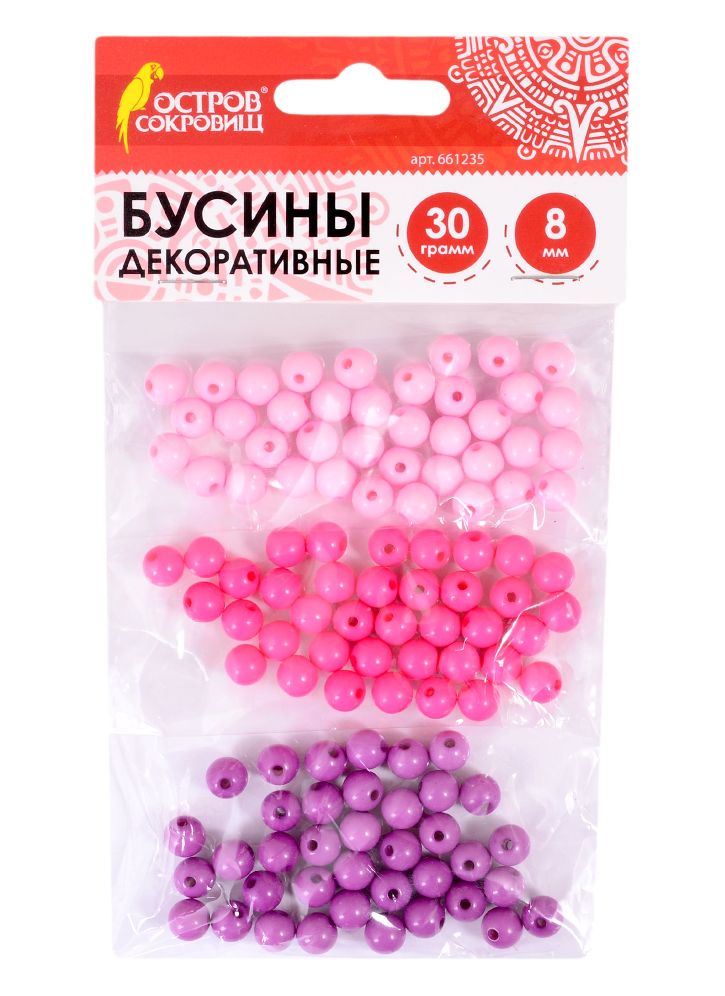 

Бусины декоративные Шарики (8 мм) (30 г) (3+) (661235) (упаковка) (Остров сокровищ)