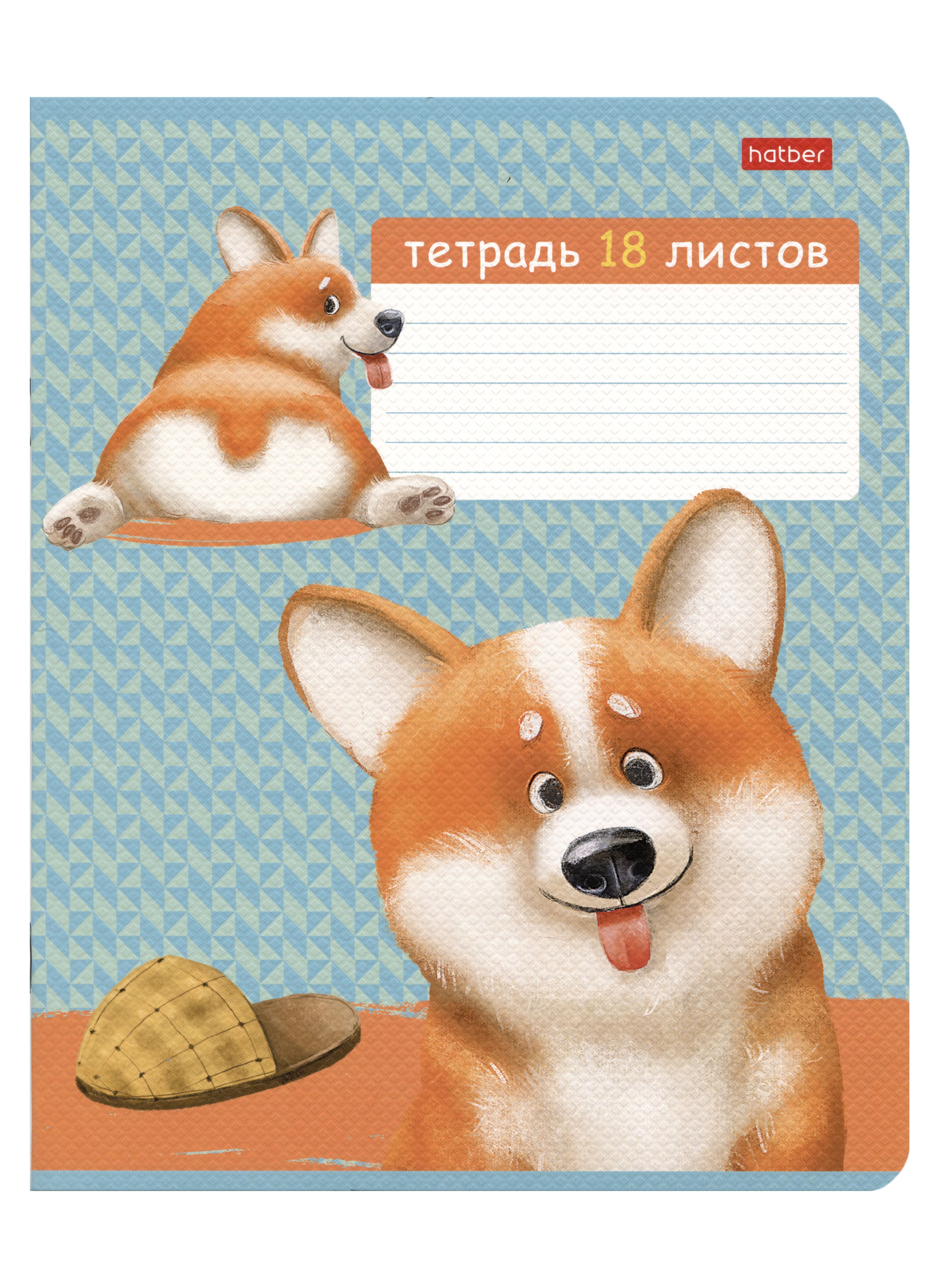 

Тетрадь в клетку Hatber, "Рыжий Коржик", 18 листов, в ассортименте