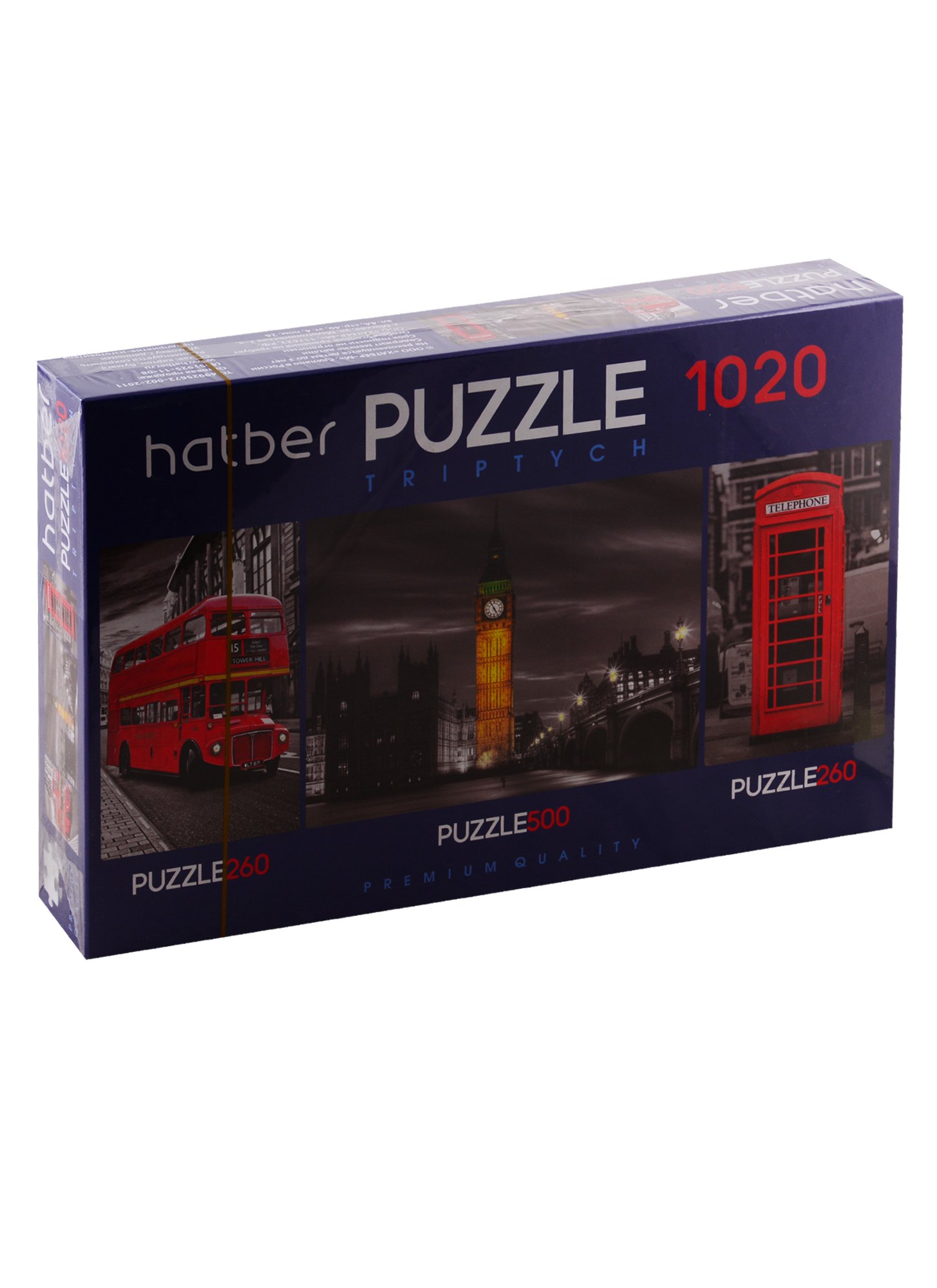 

Пазл HATBER Premium 260+500+260 элементов TRIPTYCH 3 картинки в 1 коробке-Лондон