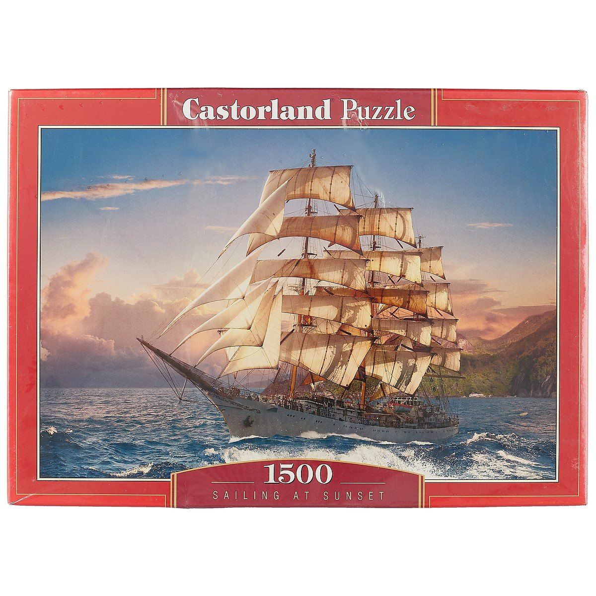 

Пазл Castorland 1500 эл. 68*47см. Парусник на закате