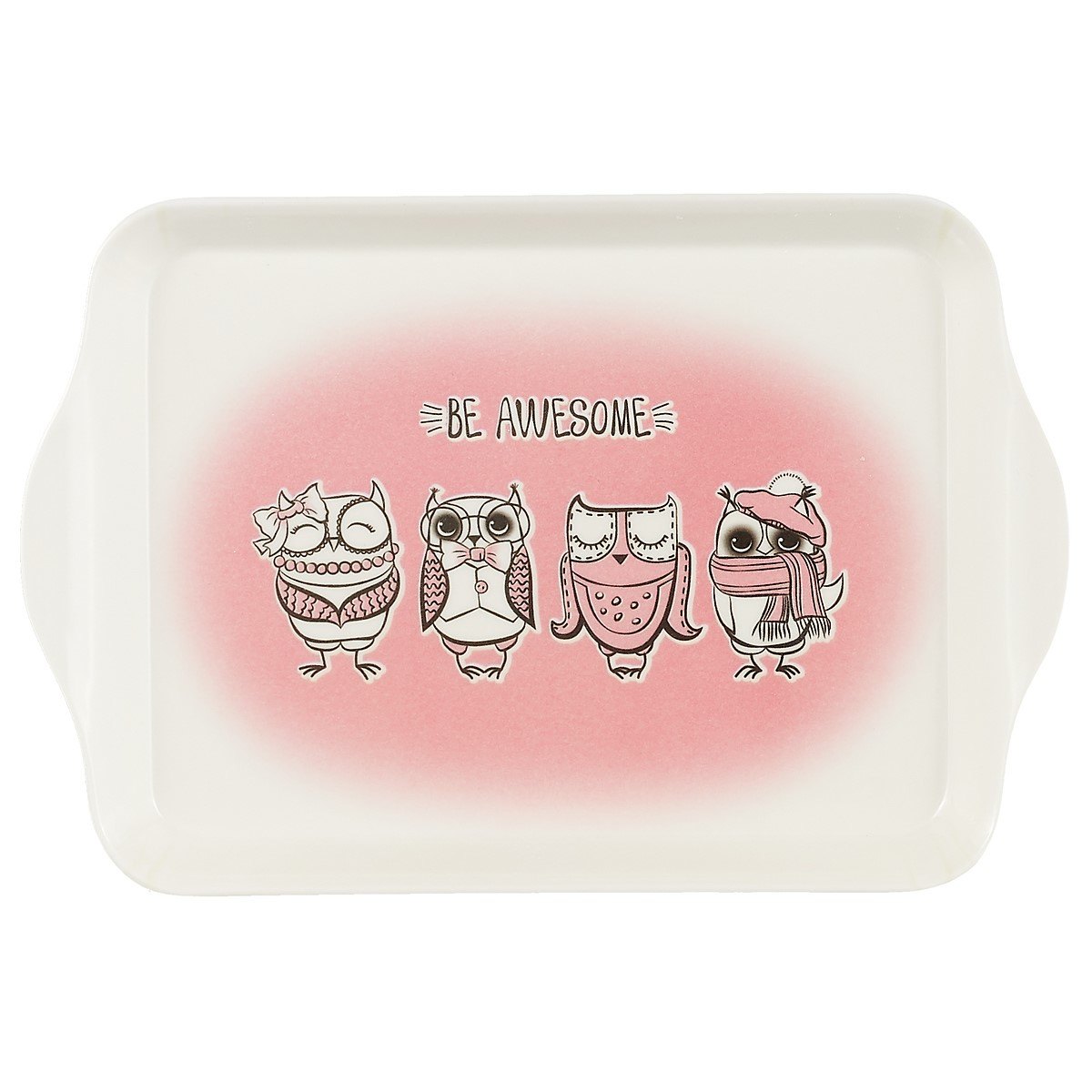 

Мини-поднос Совы Be awesome (21х14) (пластик)