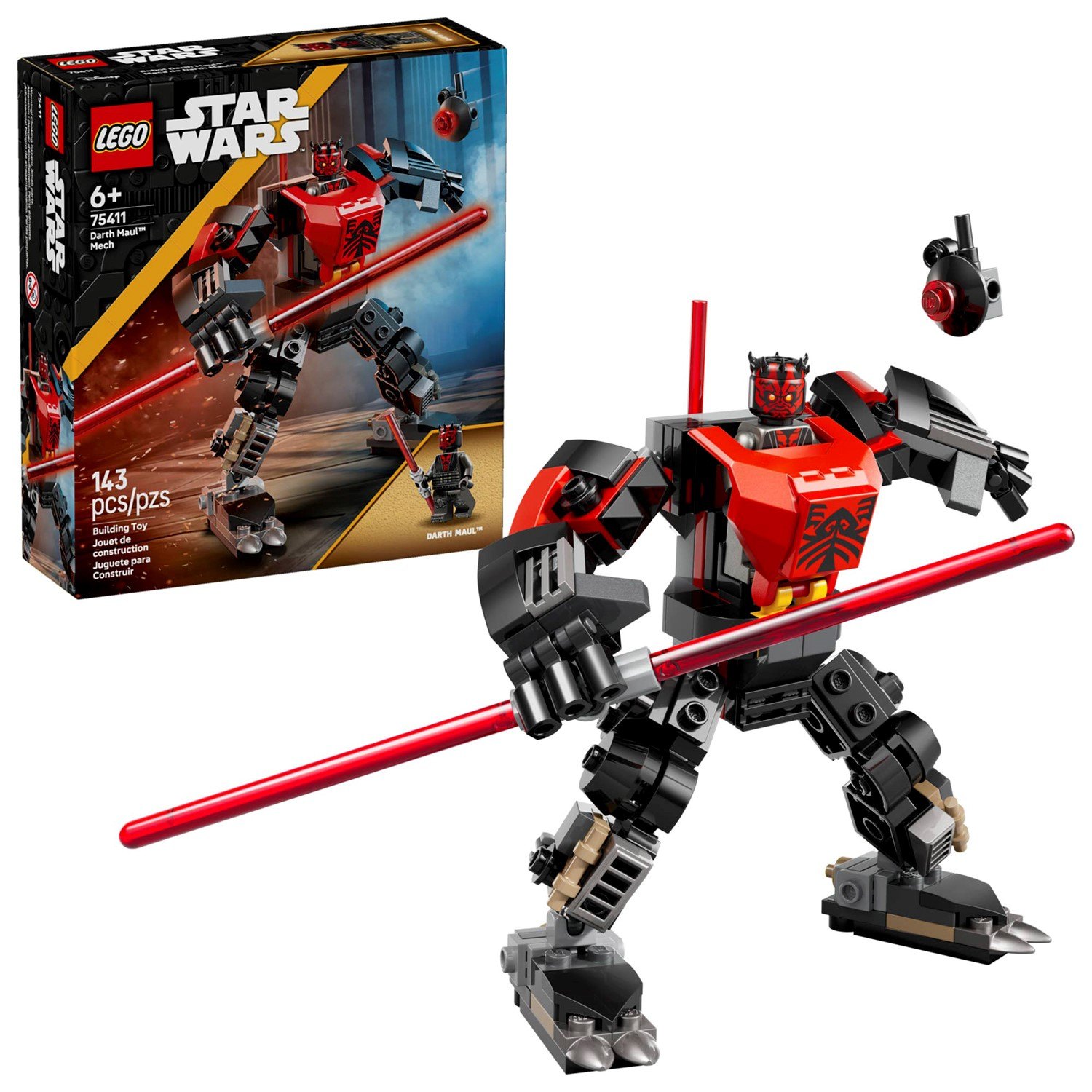 75411 Конструктор детский LEGO Star Wars Робот Дарт Мола 143 деталей возраст 6 2149₽