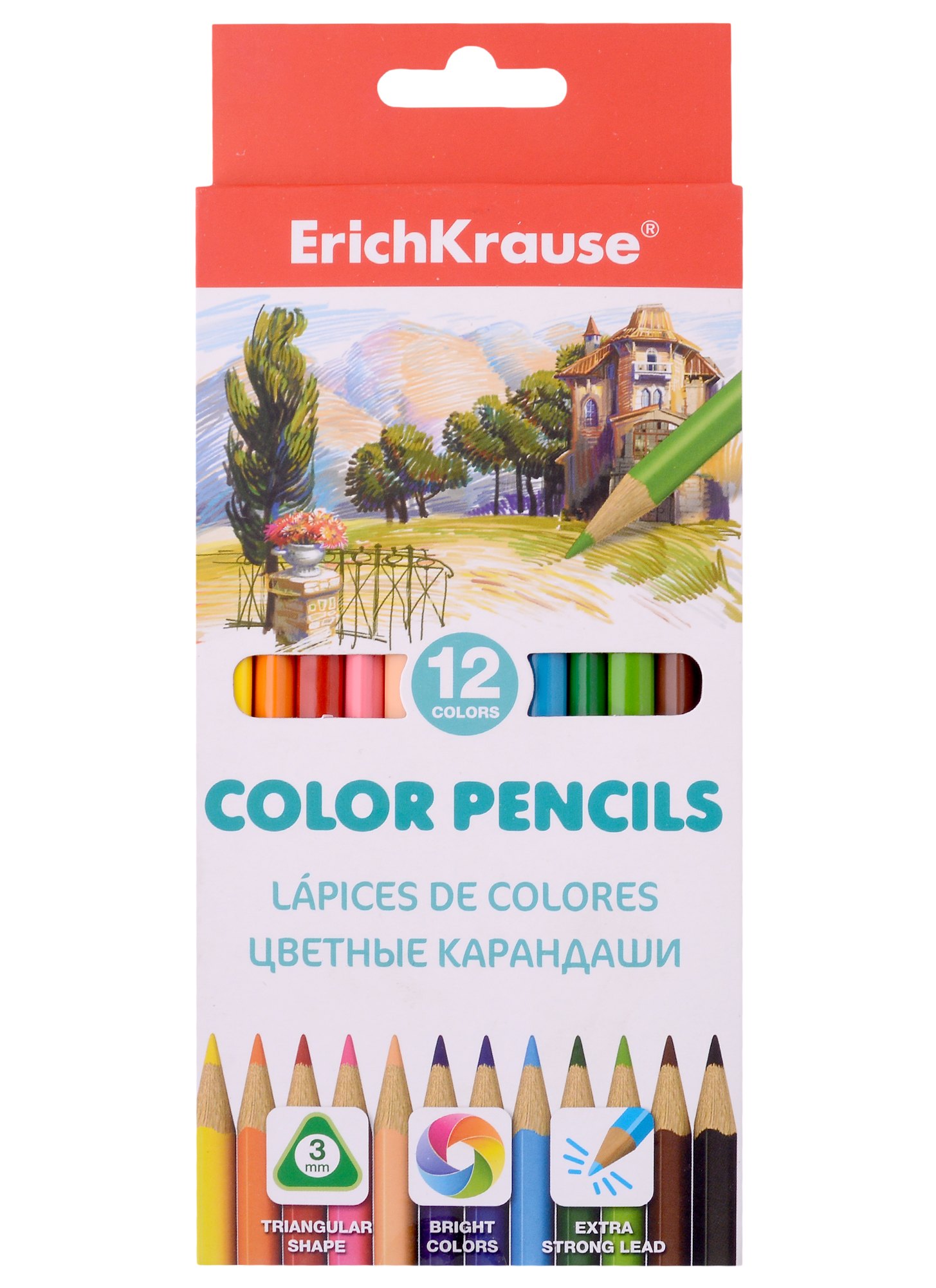 

Карандаши цветные Erich Krause, 12 цветов