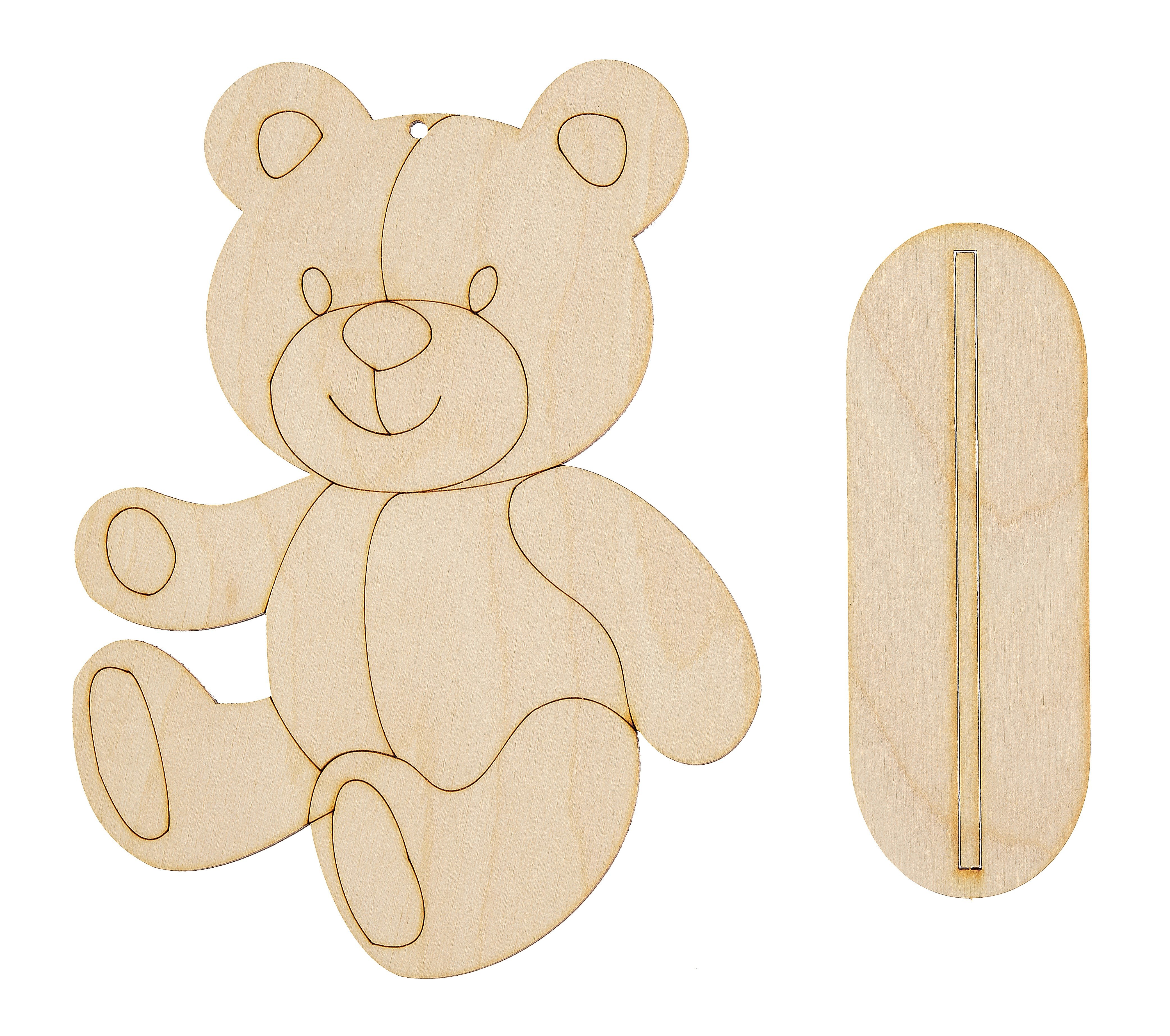 

Заготовка деревянная. подвеска. Плюшевый мишка на подставке. 15х10 см. -М: Лесовик, 80421 332408