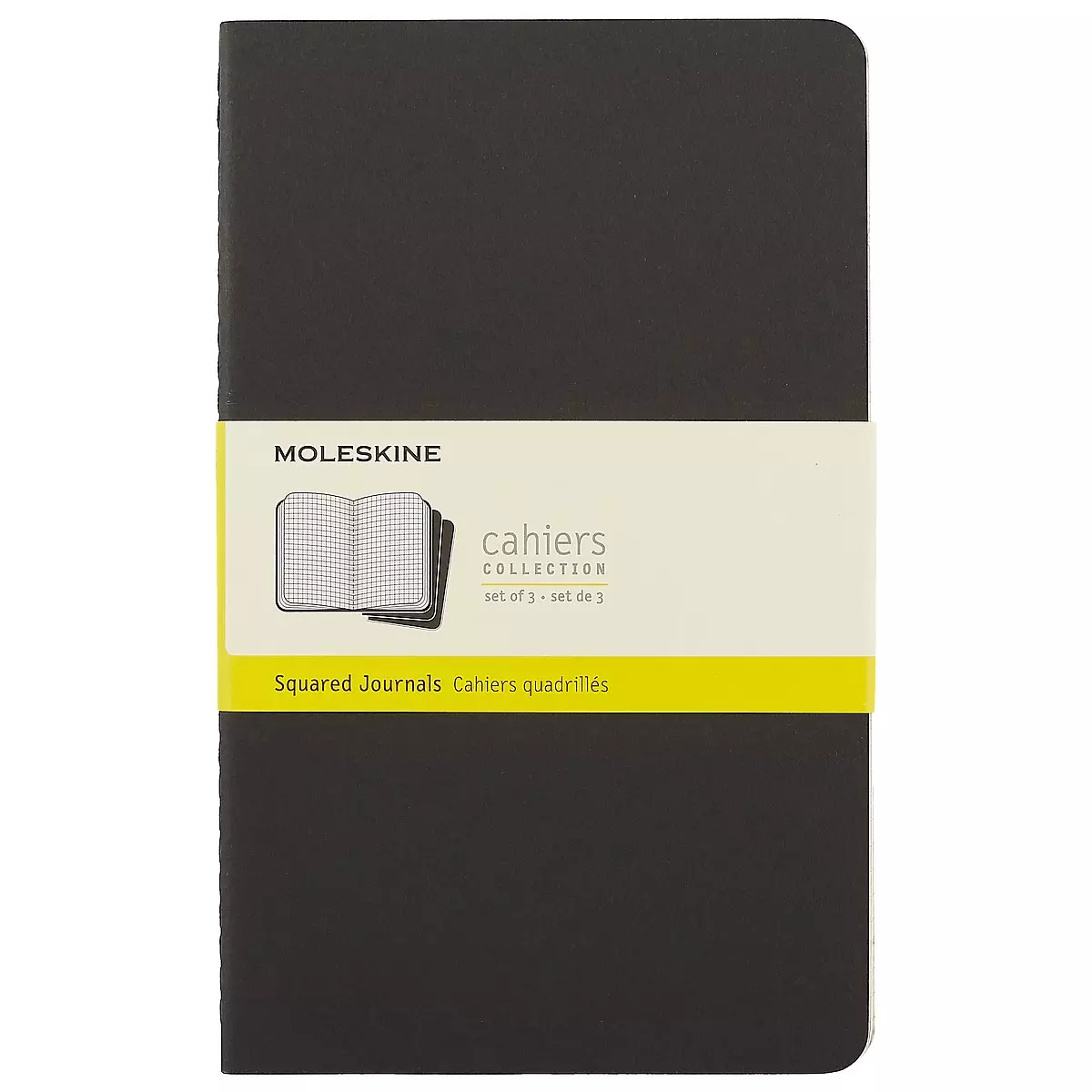 

Набор книг для записей Moleskin Cahier Journal Large, 3 штуки, чёрные, 40 листов, А5