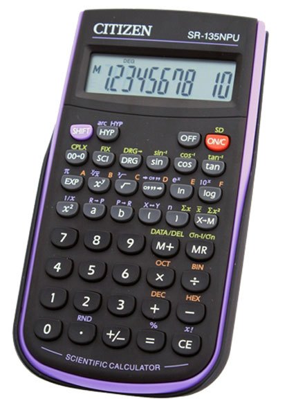 

Калькулятор 8+2 разрядный, научный,128 функций