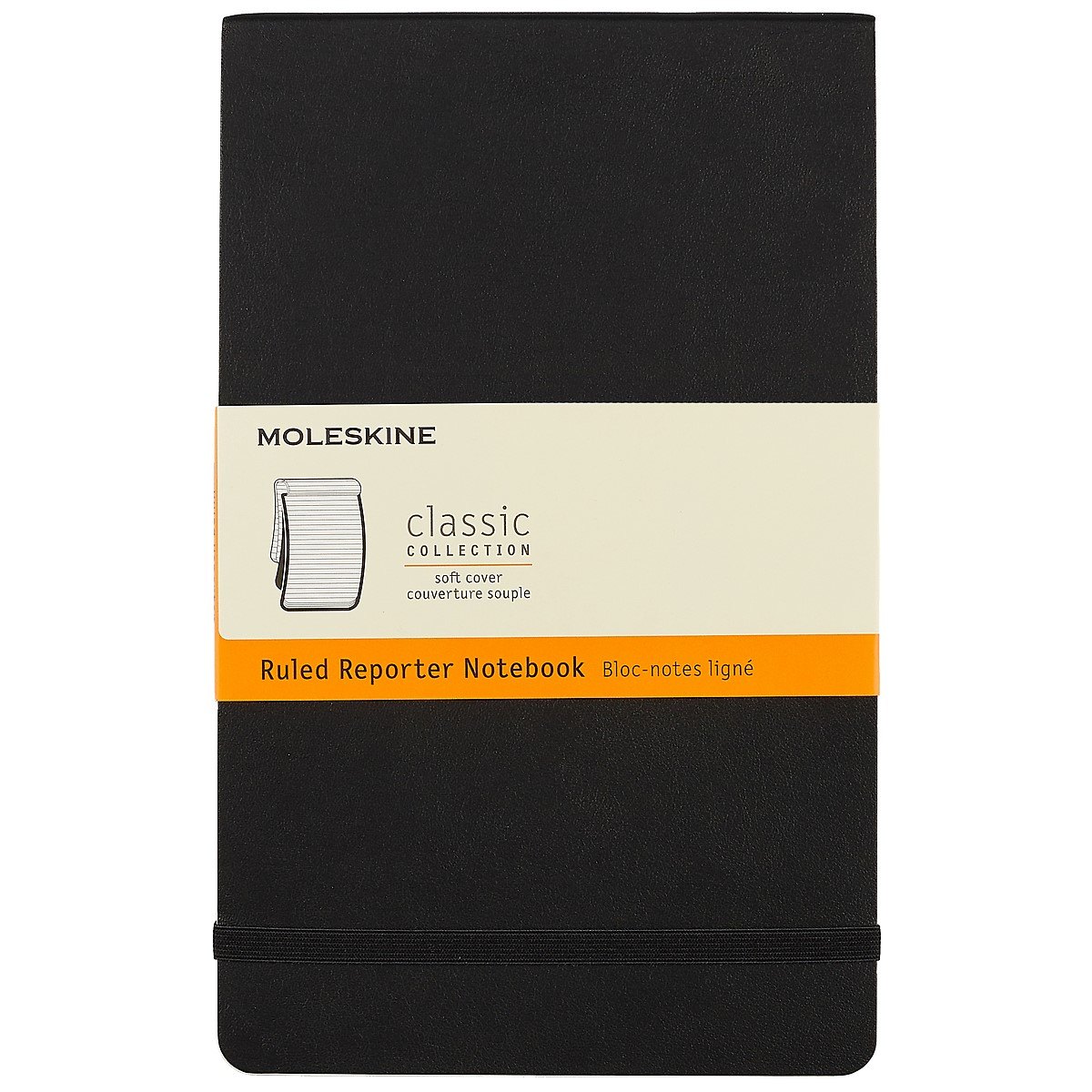 

Книга для записей Moleskin Reporter, мягкая обложка, чёрная, 96 листов, А5