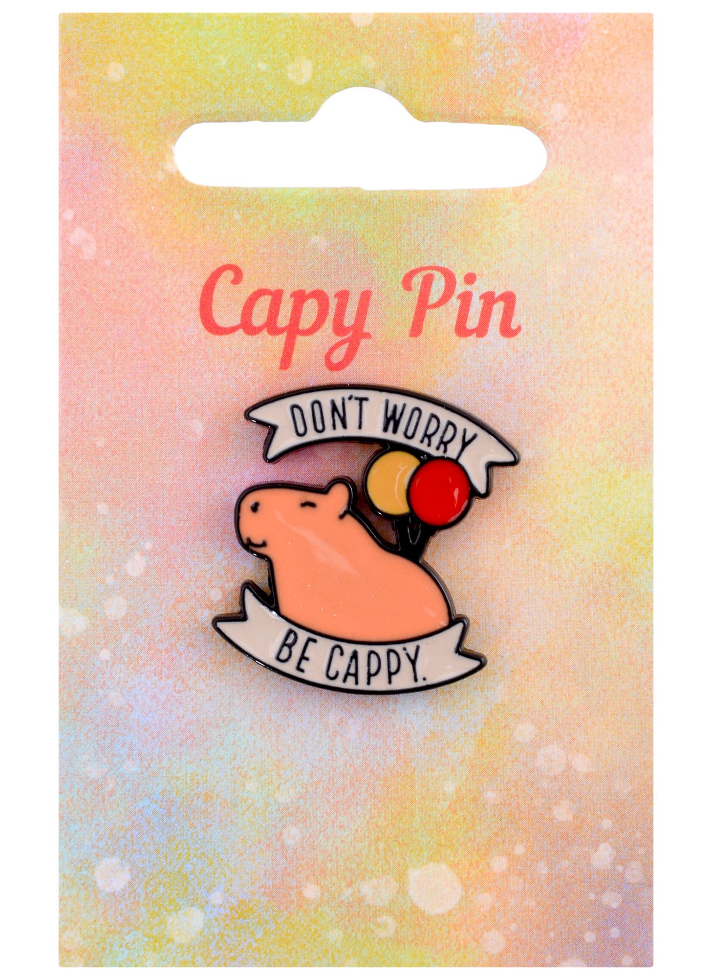 

Значок Капибара Dont Worry Be Cappy (металл)