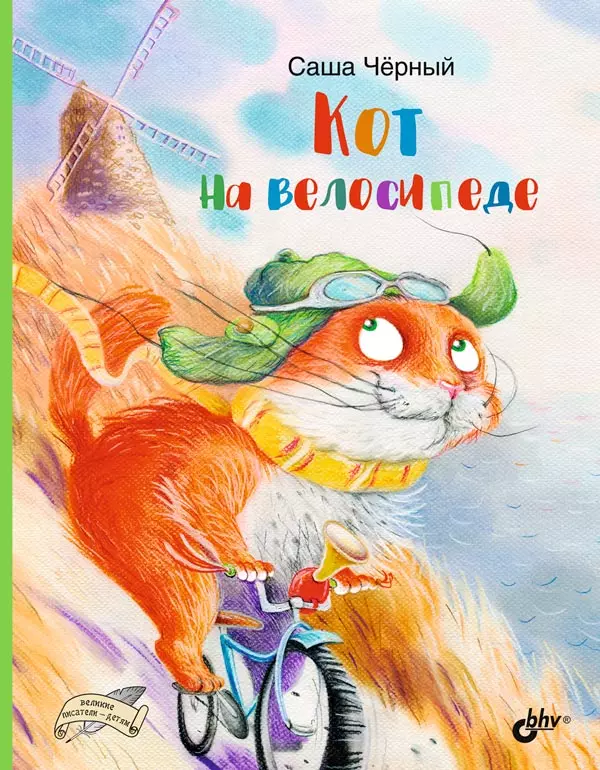 Кот на велосипеде