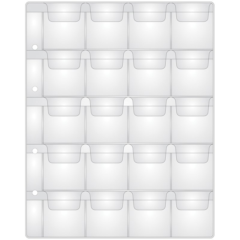 Лист для монет на 20 ячеек 4245 200250мм 89₽