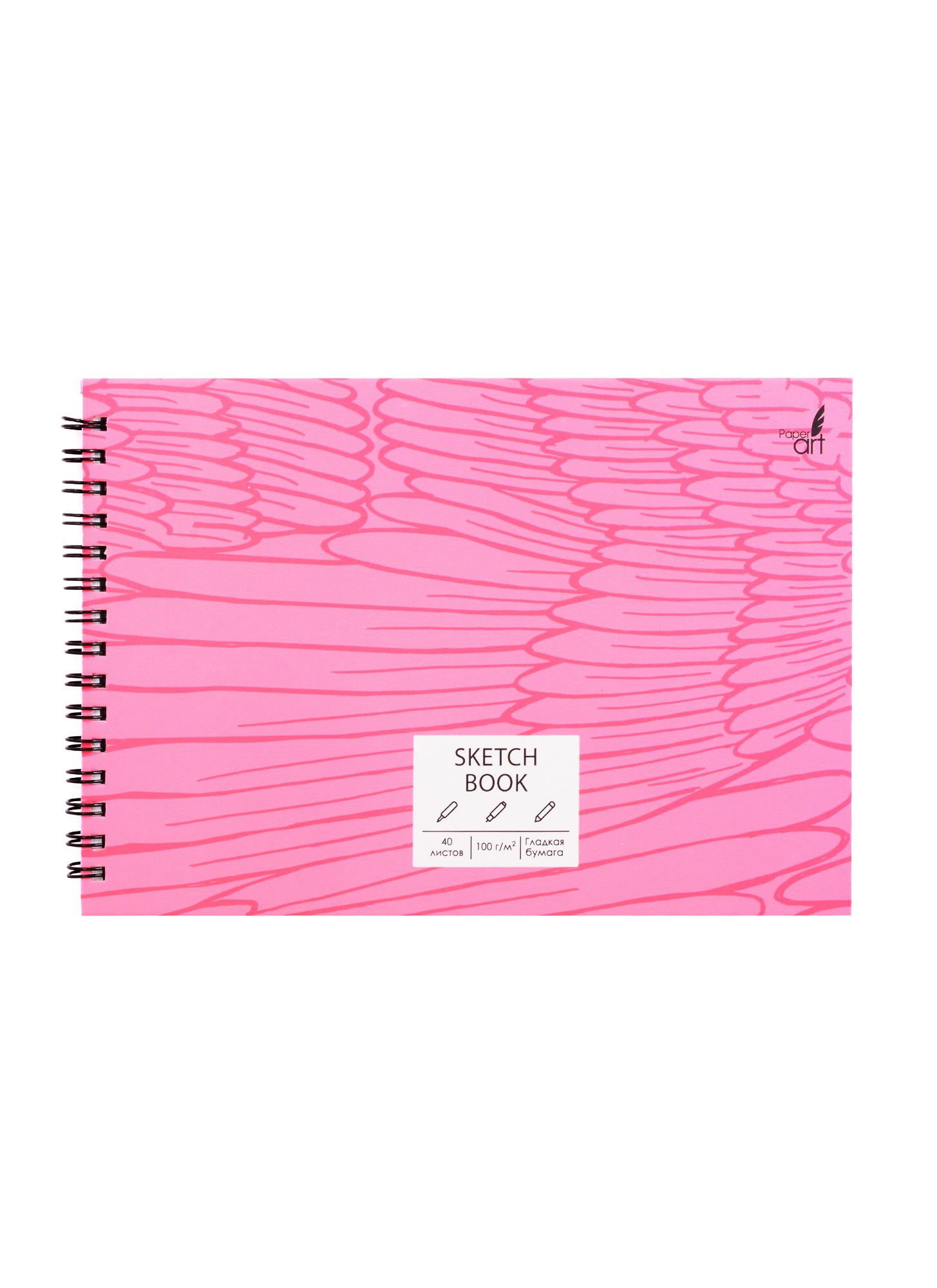 

Скетчбук А5 40л "SKETCHBOOK. Розовый фламинго", 100г/м2, евроспираль