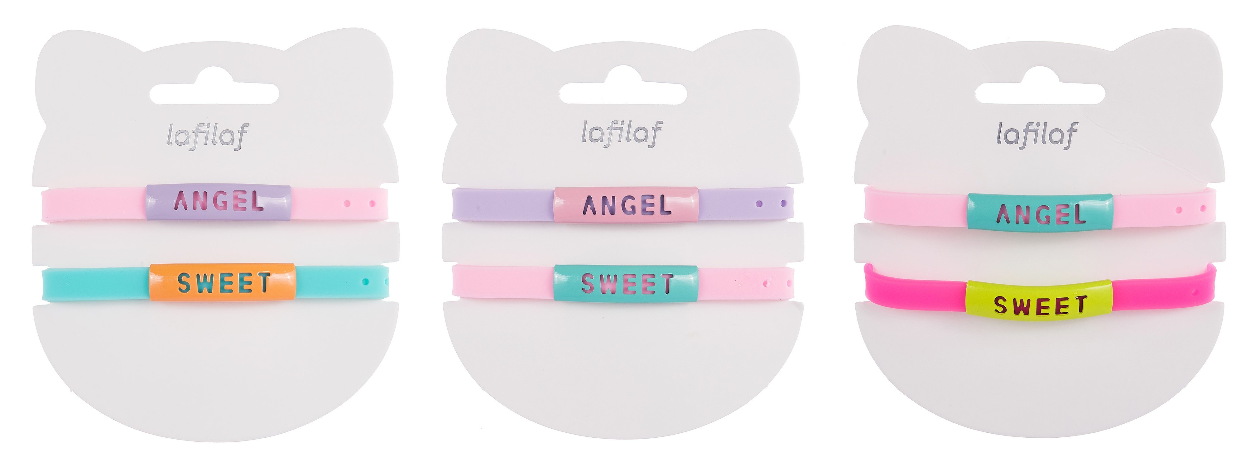 

Набор парных браслетов Angel, Sweet (силикон) (12-04407-B75), Lafilaf