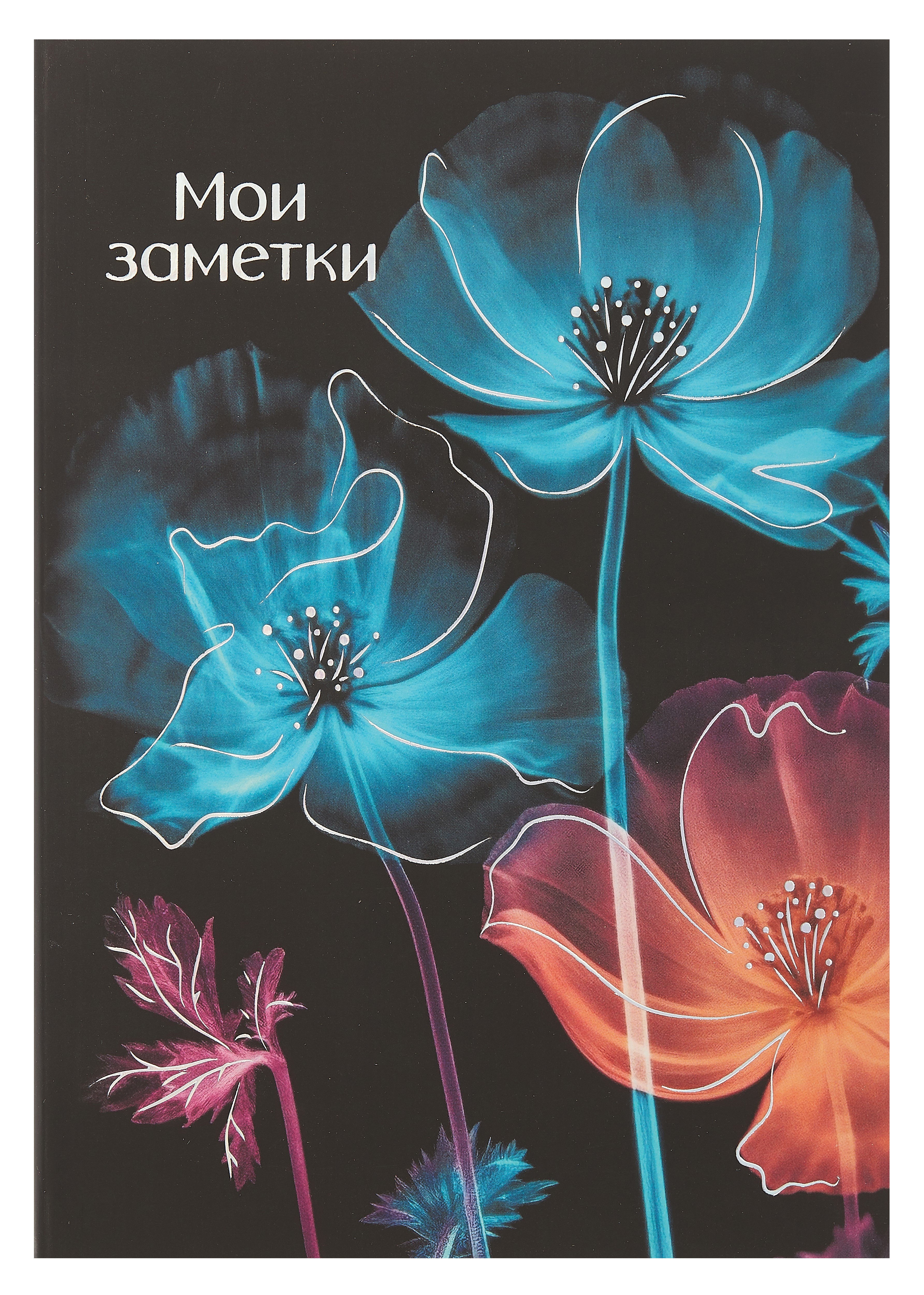 

Книга для записей А5 128л кл. "Мир цветов" инт.переплет, мат.лам. soft-touch, тисн.фольгой, офсет