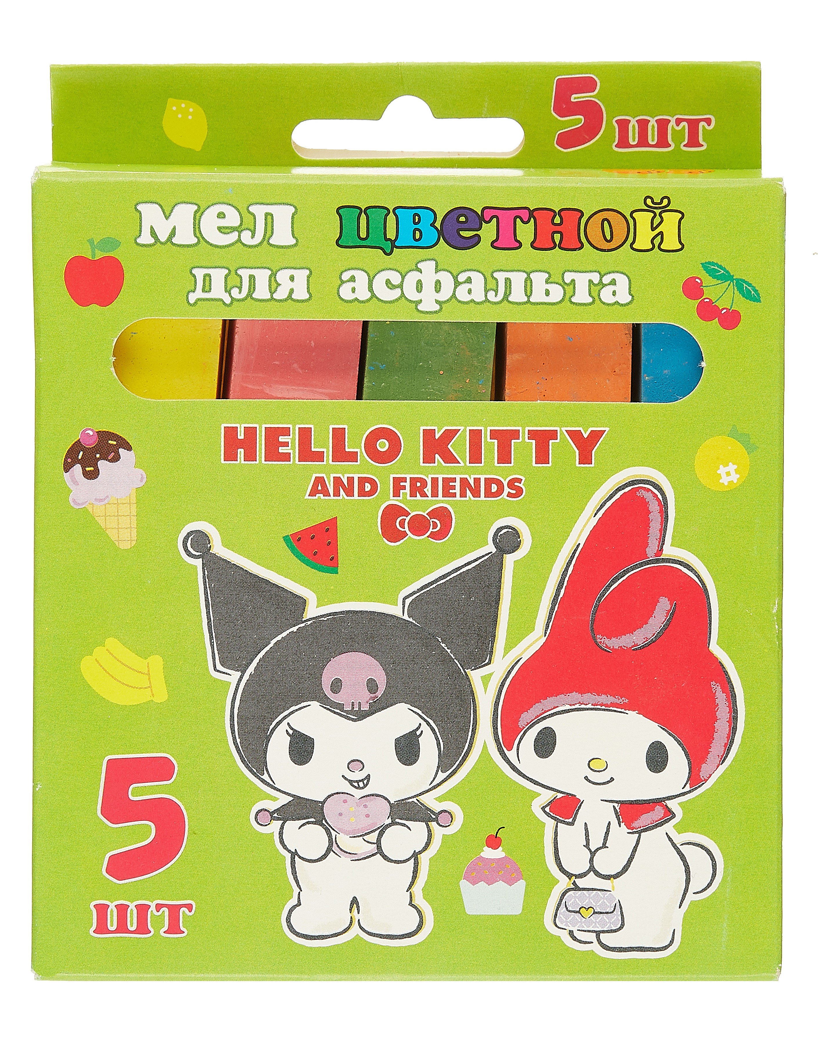 

Мелки цветные "Kuromi+My Melody" 05цв JUMBO, к/к