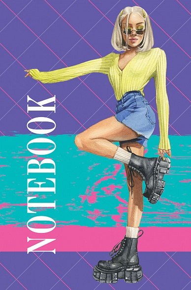 

Блокнот А7 40л кл. "Zoomer-girl" склейка, ламинация