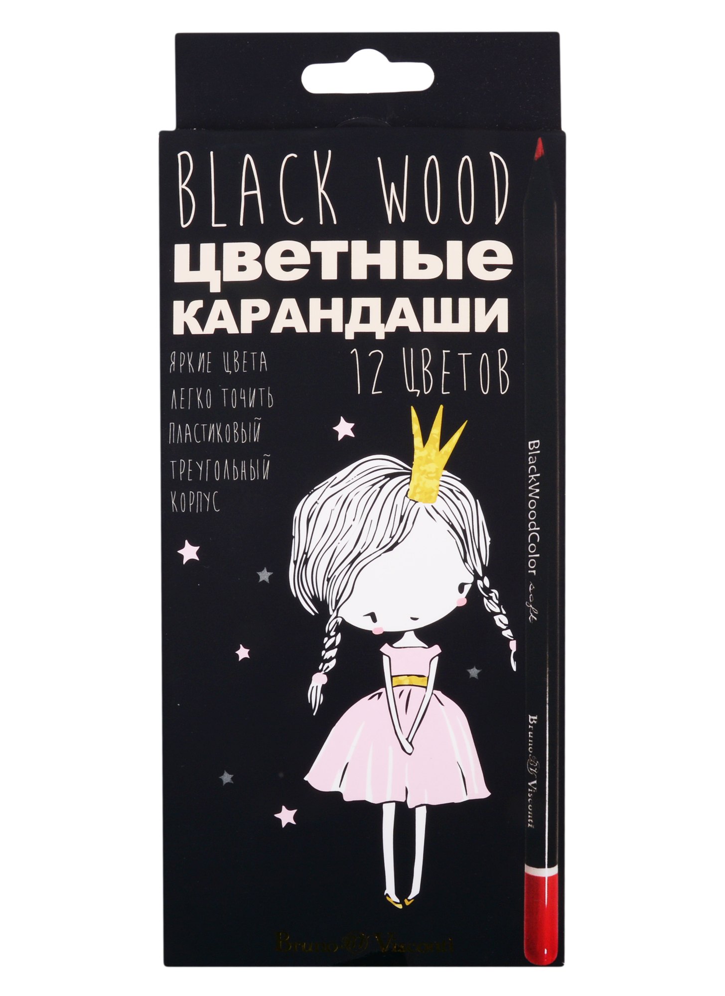 

Карандаши цветные Bruno Visconti, BlackwoodColor, 12 цветов, в ассортименте