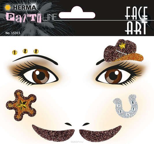

HERMA Наклейки FACE ART COWBOY