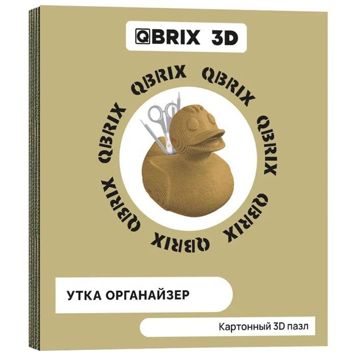 

Картонный 3D конструктор QBRIX "Утка органайзер"