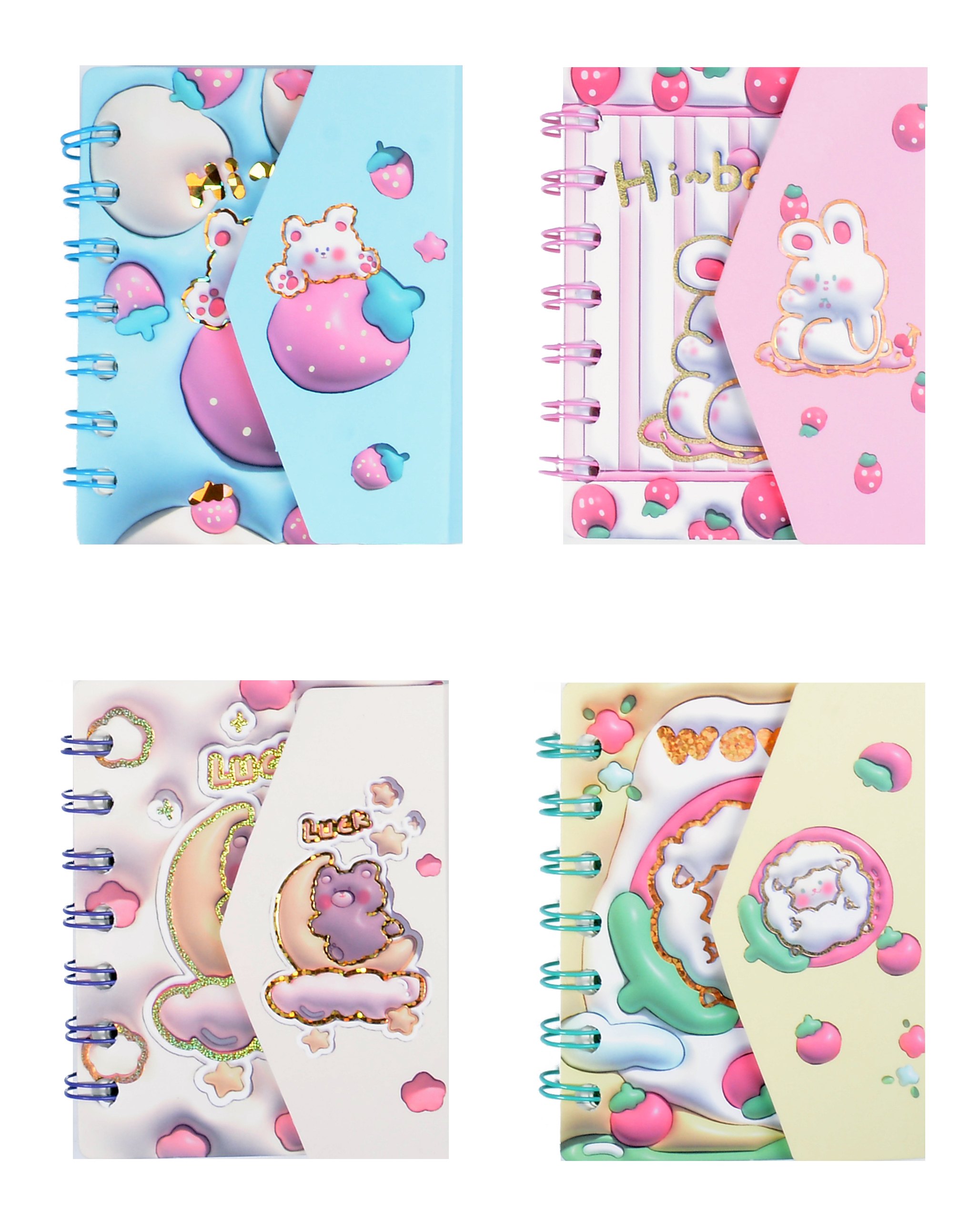 

Записная книжка А7 76л лин. "Кавайи pastel" спираль, липучка, инд.уп.