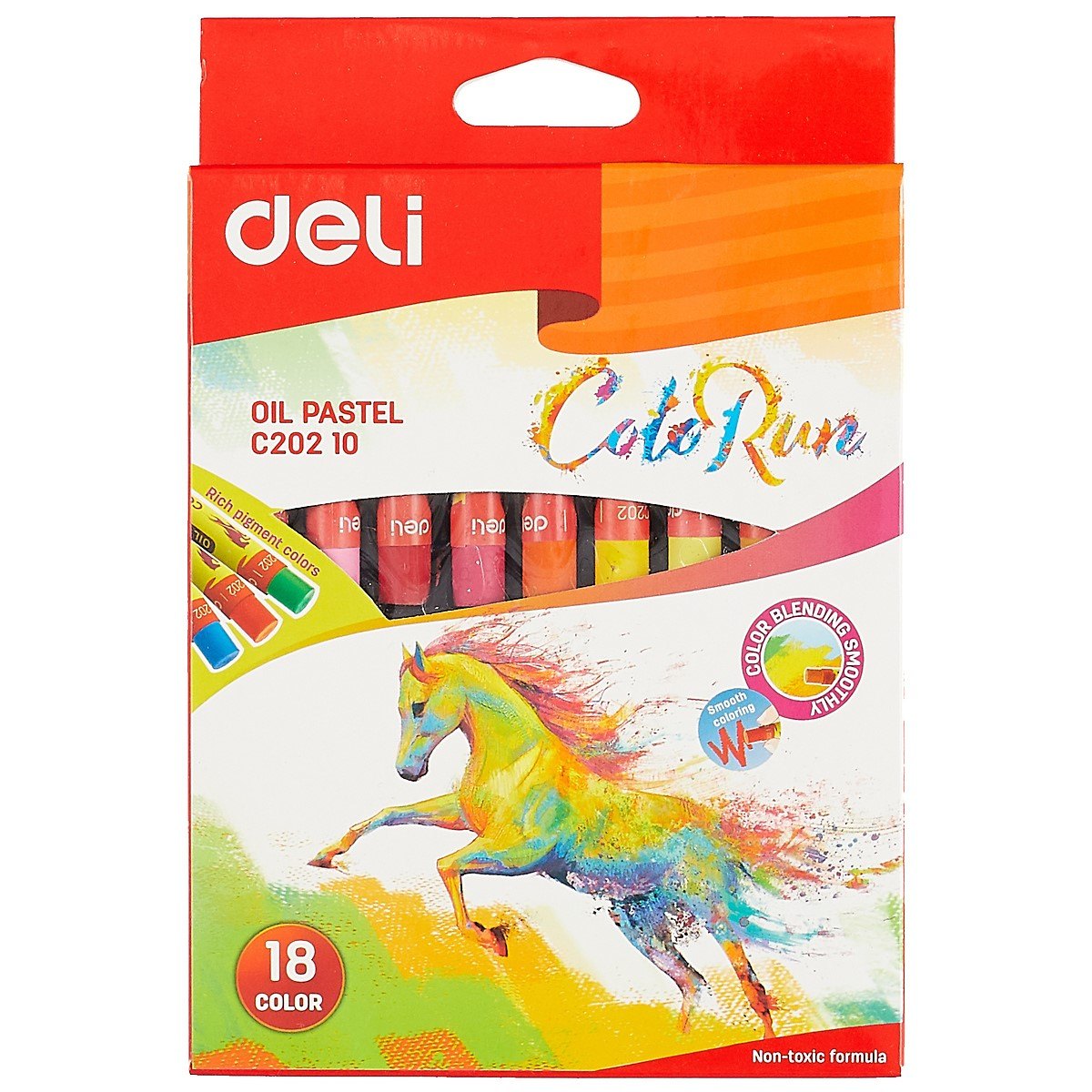 

Пастель масляная ColoRun 18цв к/к, DELI