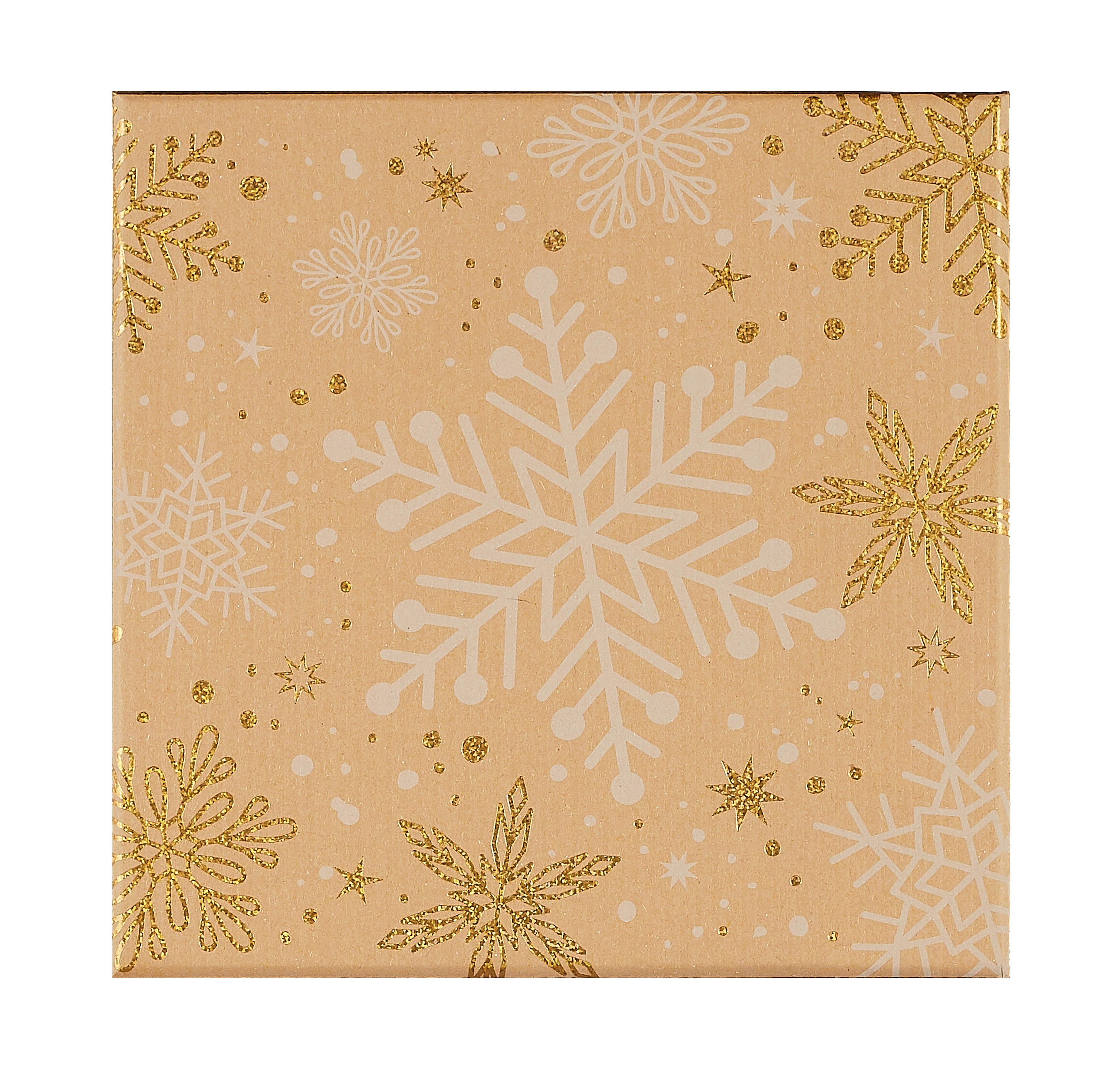 

Коробка подарочная "Craft snowflaces" 15,5*15,5*6,5см, Новый год, картон