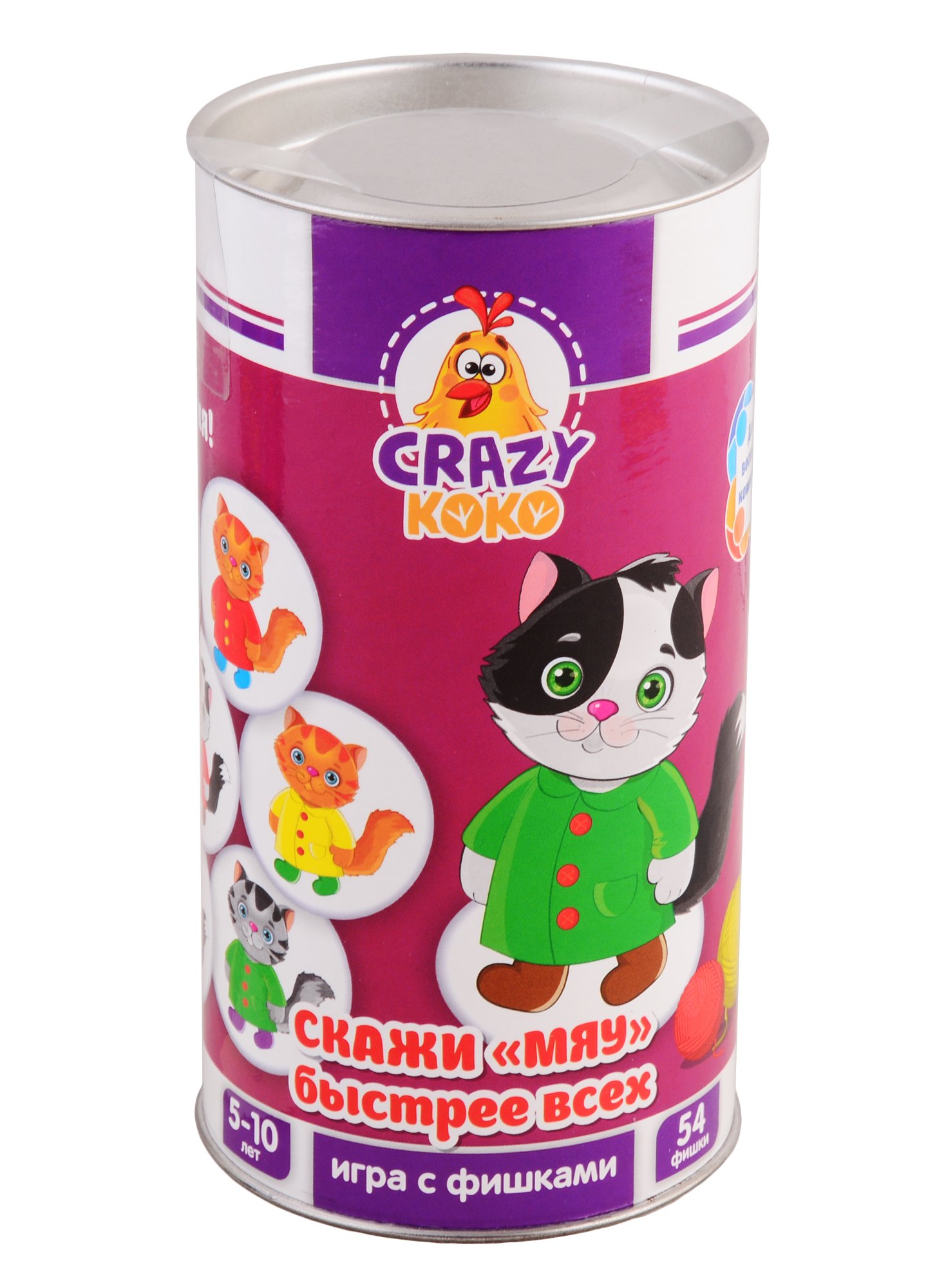 

Настольная игра в тубусе Vladi Toys Скажи Мяу!