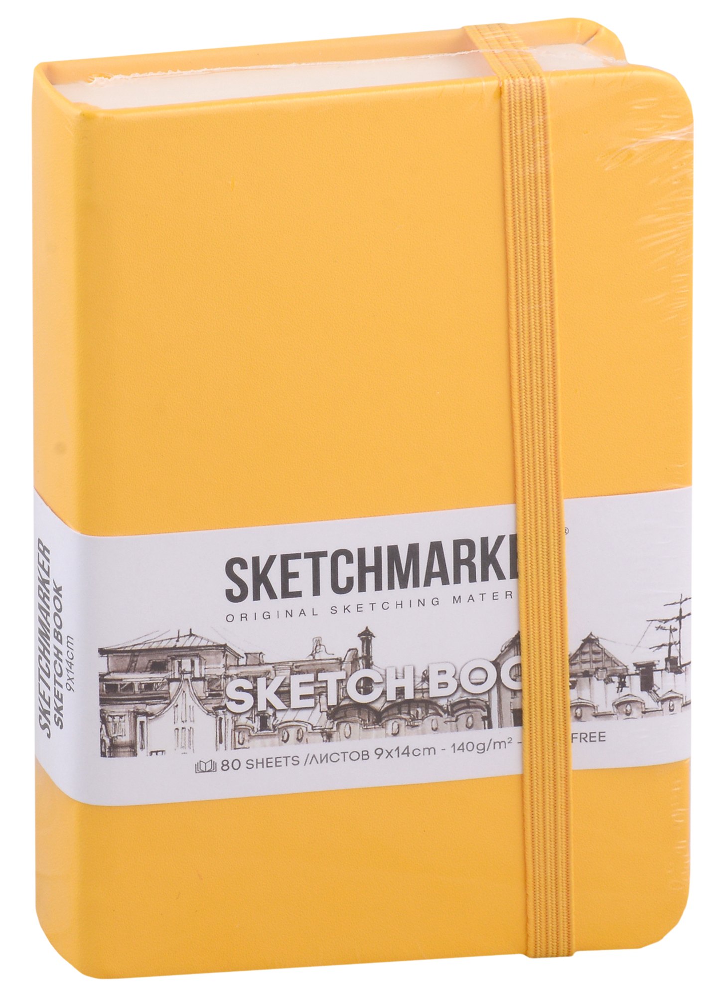 

Скетчбук 9*14 80л "Sketchmarker" оранжевый, нелинованн. 140г/м2, слоновая кость, тв.обл.