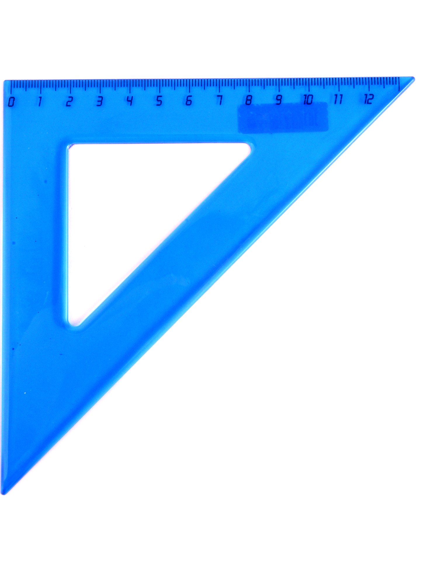 

Угольник 12см 45*90*45 цв. прозр., ассорти