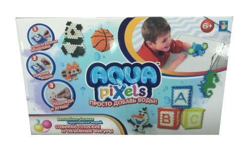 

Набор для творчества, 1TOY/Вантой, Aqua pixels, Веселые животные 33*5*20см Т11387