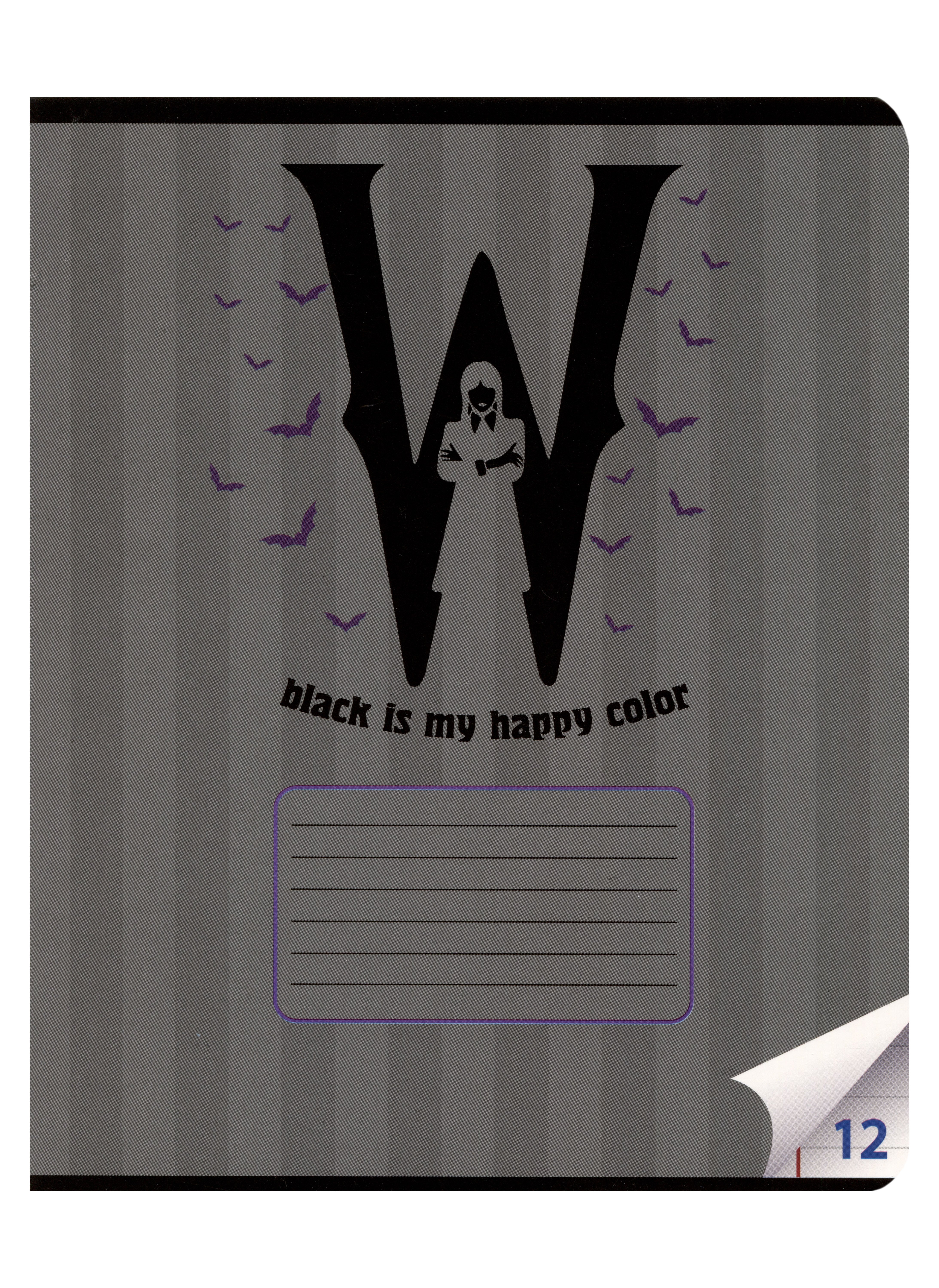 

Тетрадь в линейку Centrum, "Вэнсдэй", 12 листов, в ассортименте