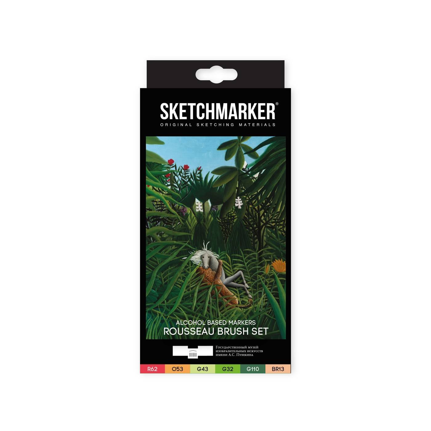 

Маркеры 6цв Sketchmarker&Pushkinskiy Brush "Руссо", Sketchmarker