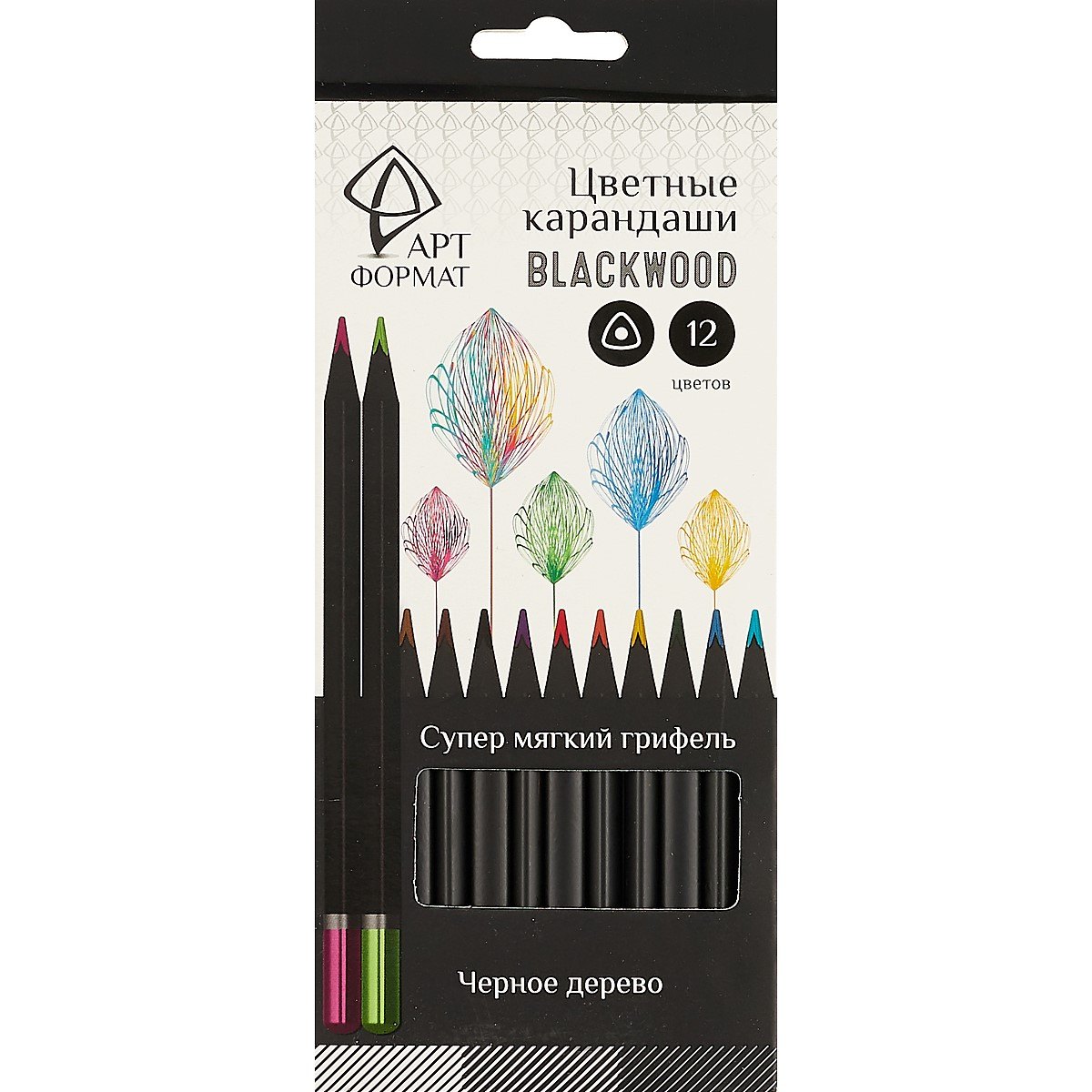 

Карандаши цветные Арт Формат, Blackwood, 12 цветов