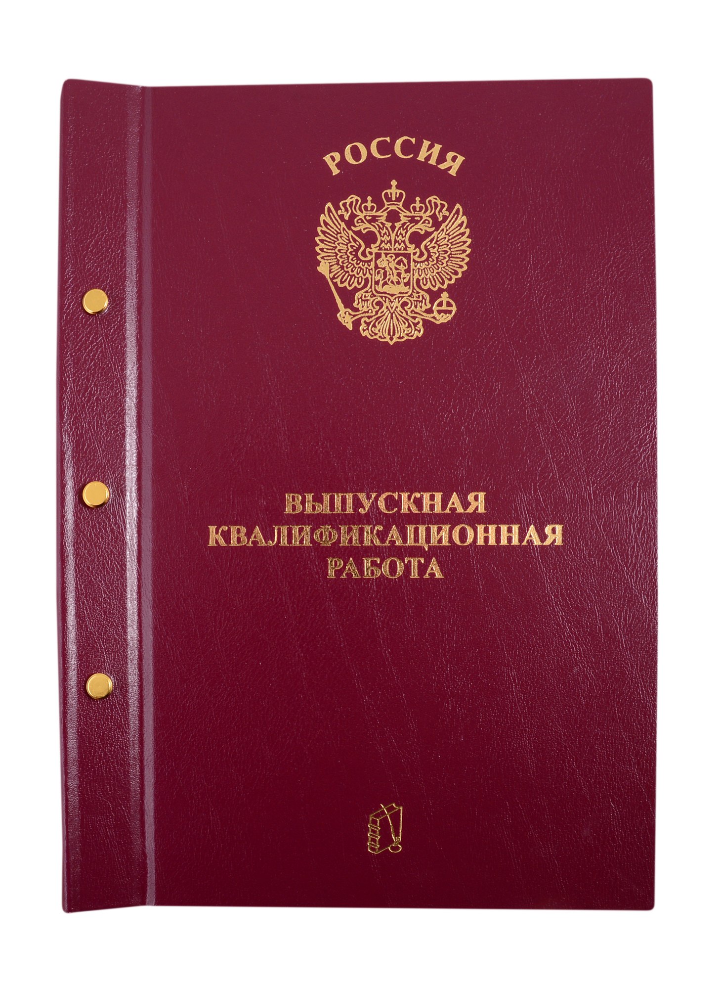 

Папка "Выпускная квалификационная работа", 3 отверстия, бордо